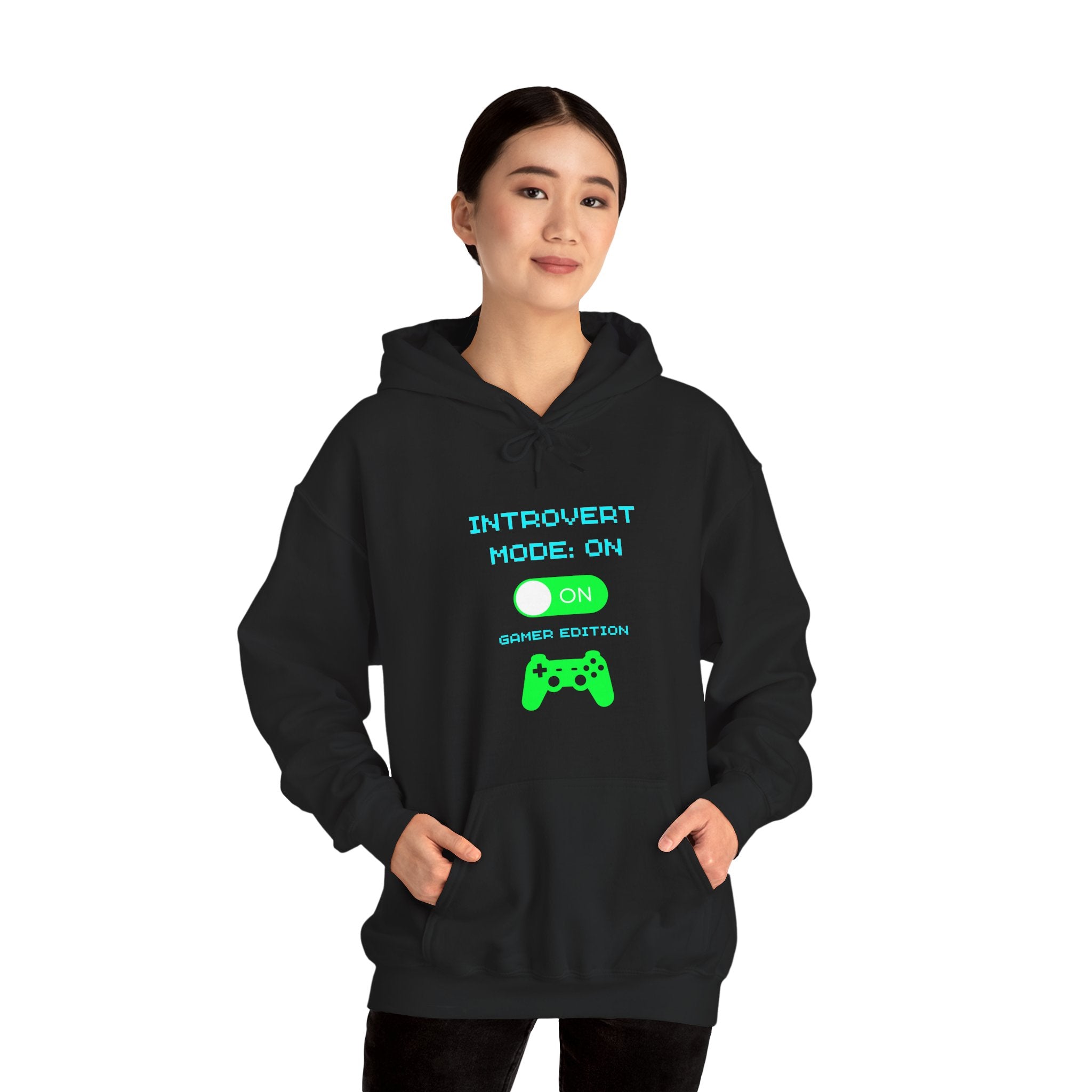 Introvert Mode: On – Gamer Edition Hoodie (Front & Back Print Introvert Gamer Sweatshirt)