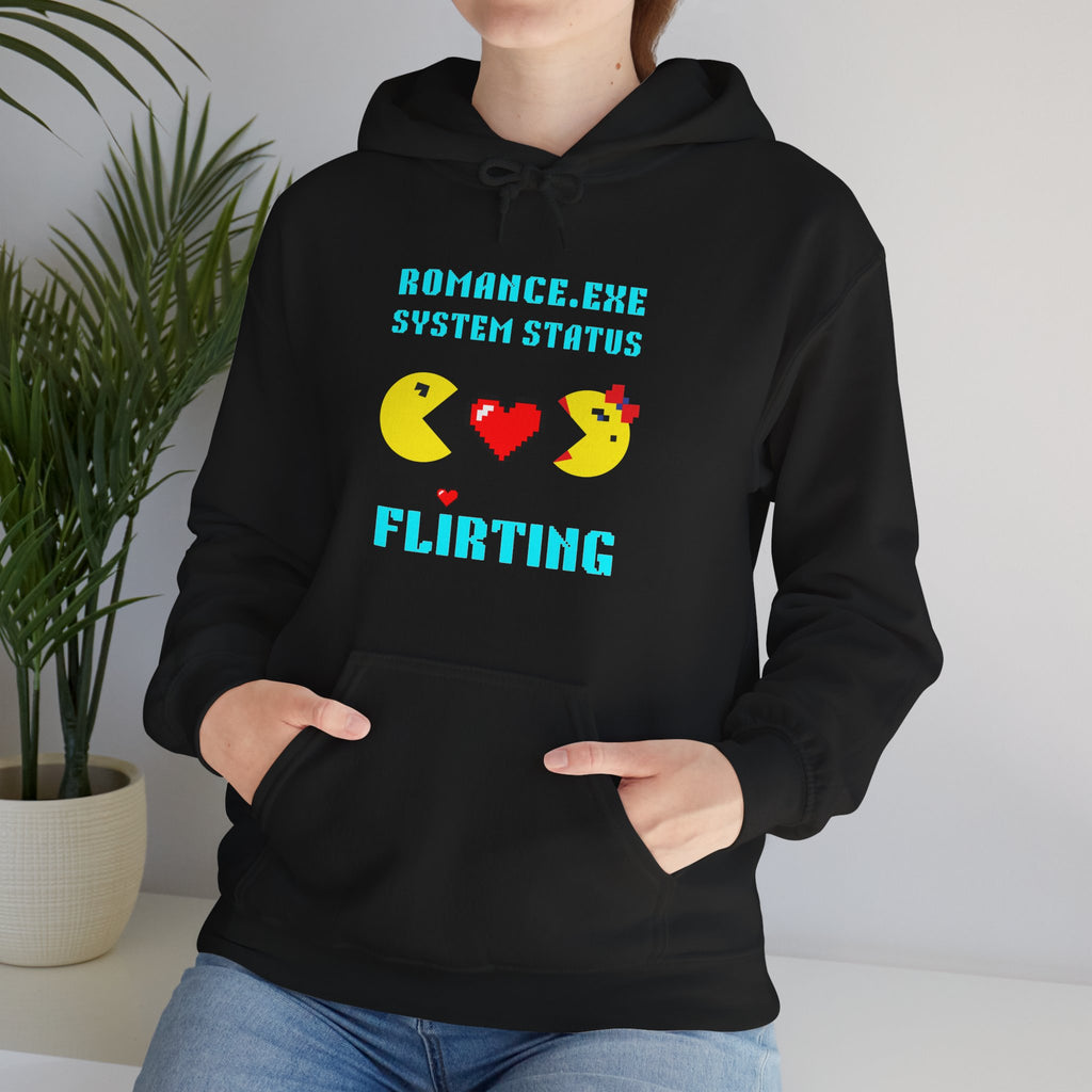 Romance Exe System Status Flirting Hoodie | Funny Gamer Valentines Gift | Flirty Gift for Him Her | Dating Sweatshirt | Unique Gift for Gamers