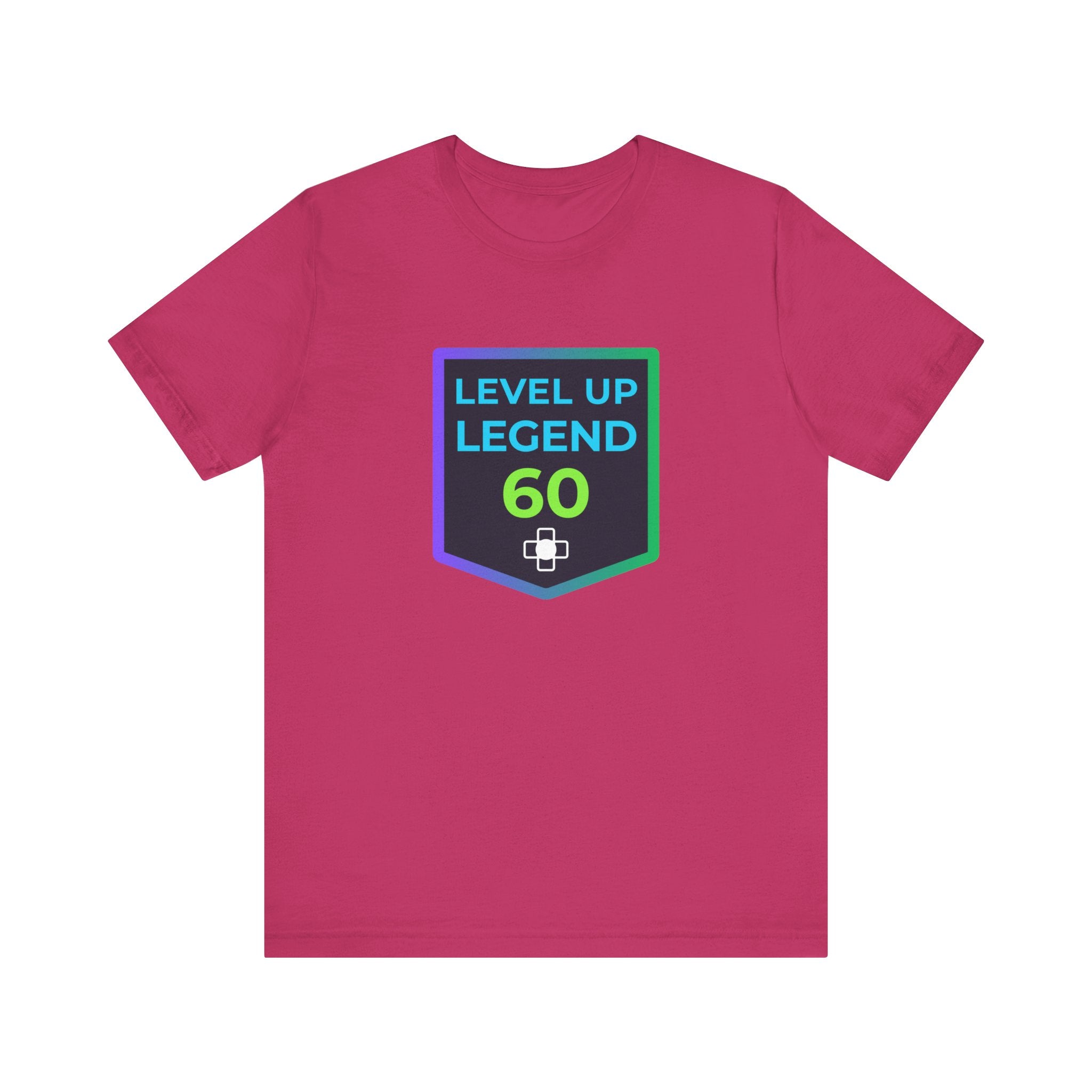 🔥 Level 60 Legend Shirt • Retro Gamer 60th Birthday Gift • Front + Back Design • Achievement Badge Tee • Milestone Gaming Shirt