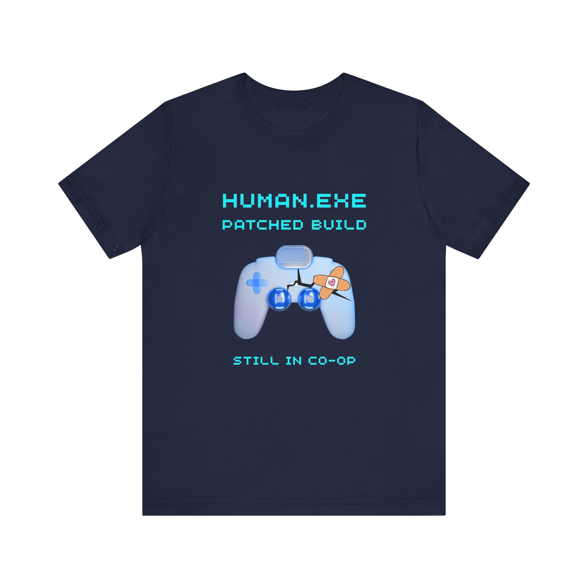 HUMAN.EXE Patched Build Shirt – Still in Co-Op 40+ Gamer Tee (Front & Back Print)