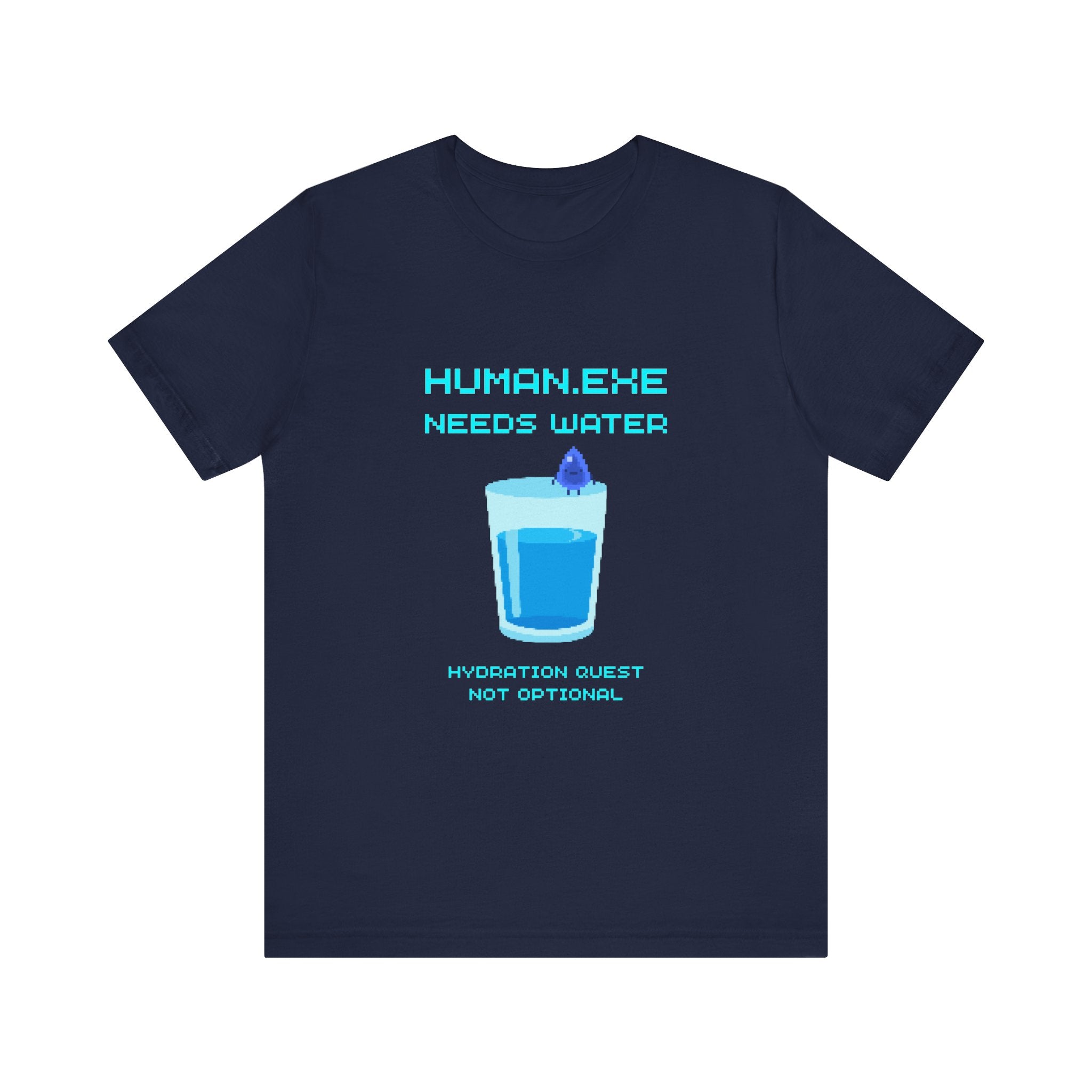 💧 HUMAN.EXE NEEDS WATER Shirt • Hydration Quest Gamer Tee • Retro 80s 90s Video Game T-Shirt • Funny Introvert Gift for Gamers