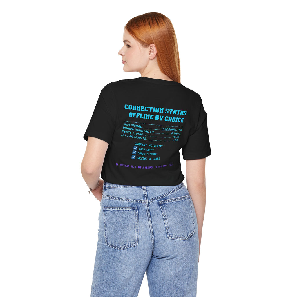 Offline Is My Safe Mode Shirt – Retro Introvert Gamer Tee (Front & Back Print)