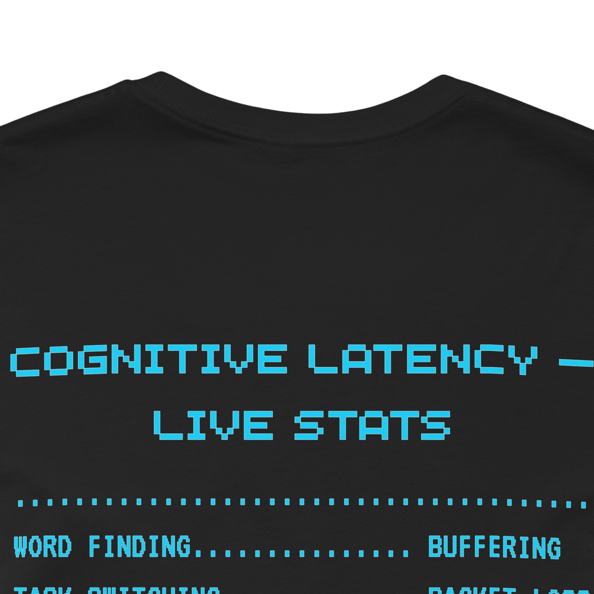 Brain Lag – High Ping Thoughts Shirt (Front & Back Print) Cognitive Latency Gamer Tee