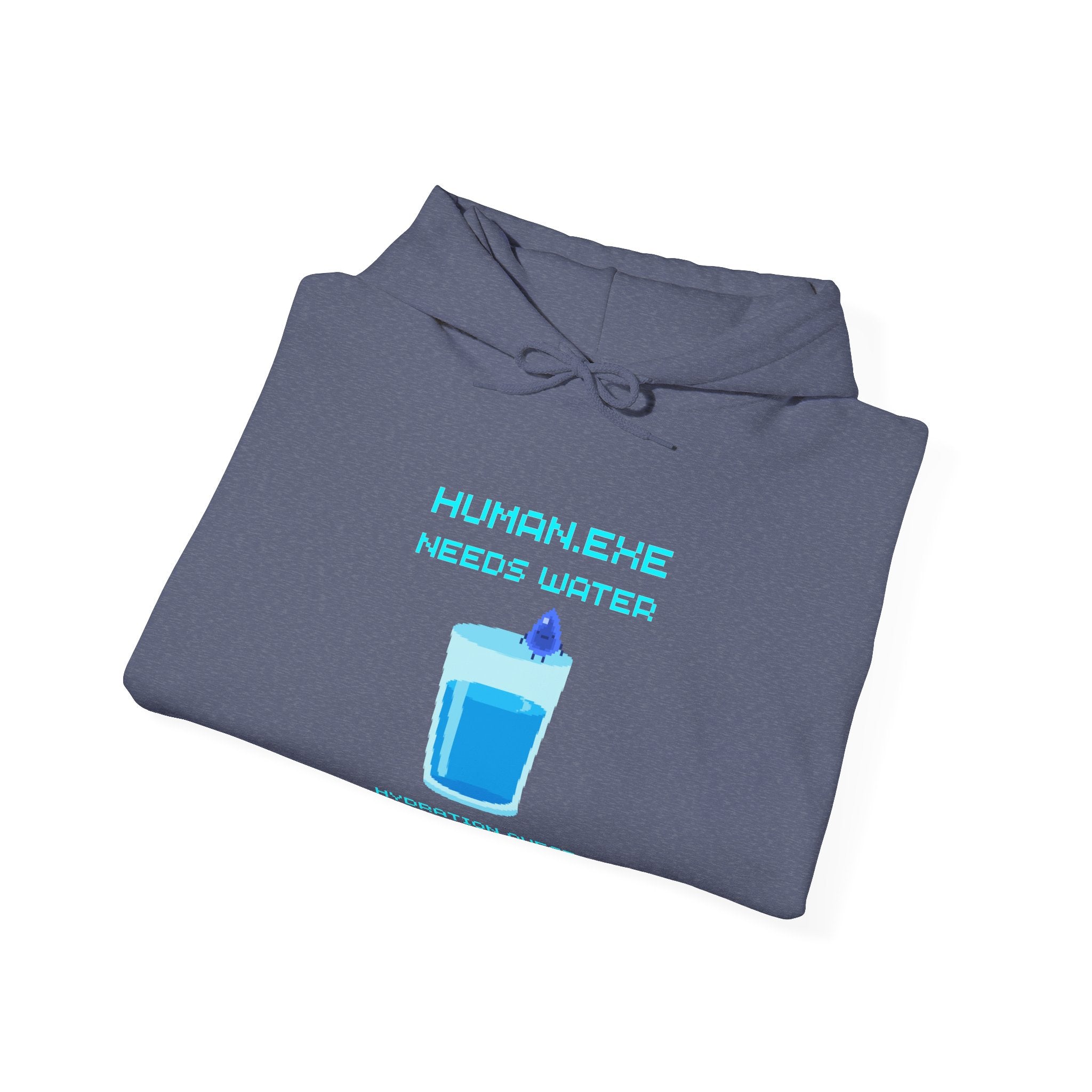 💧 HUMAN.EXE NEEDS WATER Hoodie • Hydration Quest Gamer Hoodie • Cozy Retro Gamer Sweatshirt • Funny 80s 90s Gaming Gift