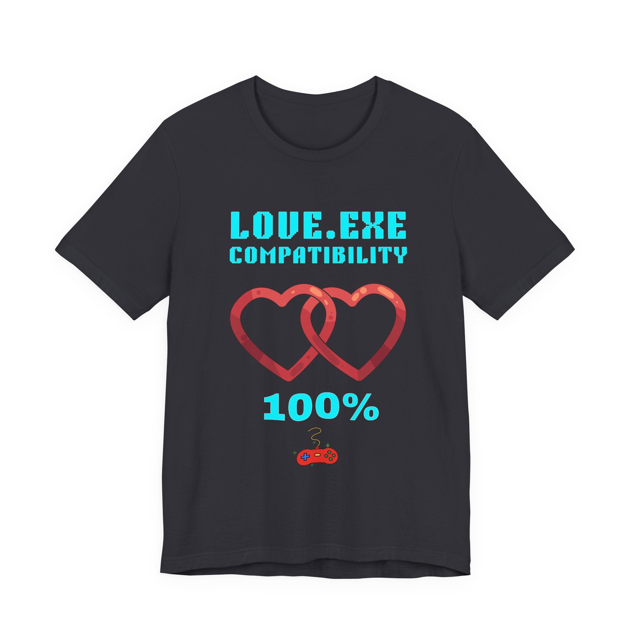 Love Exe Compatibility 100% Shirt | Funny Gamer Couple Gift | Relationship Shirt | Anniversary Gift for Him Her | Matching Couple Tee