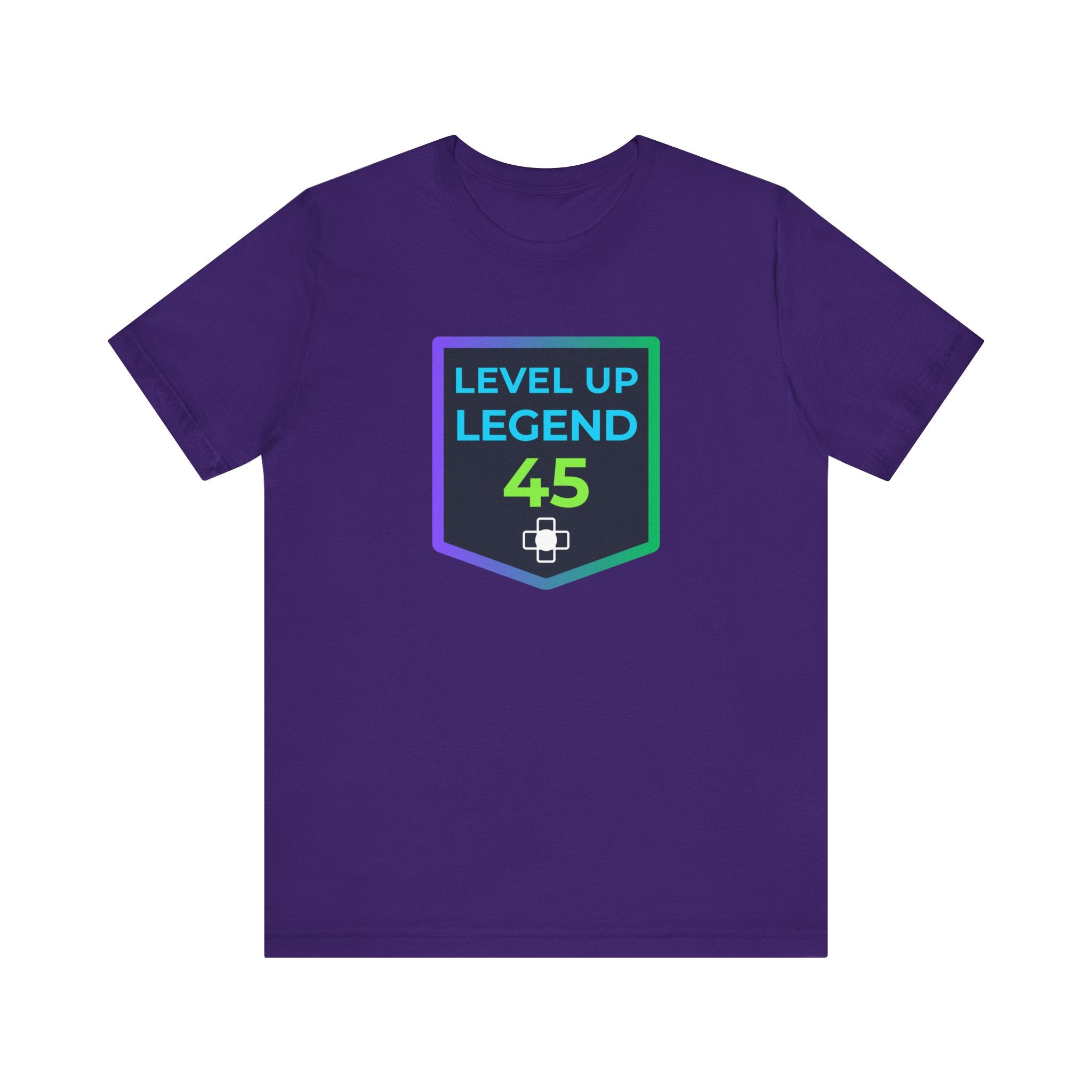 🔥 Level 45 Legend Shirt • Front + Back Design • 45th Birthday Gamer Gift • Retro Gaming Tee • Achievement Badge Design • Milestone Birthday
