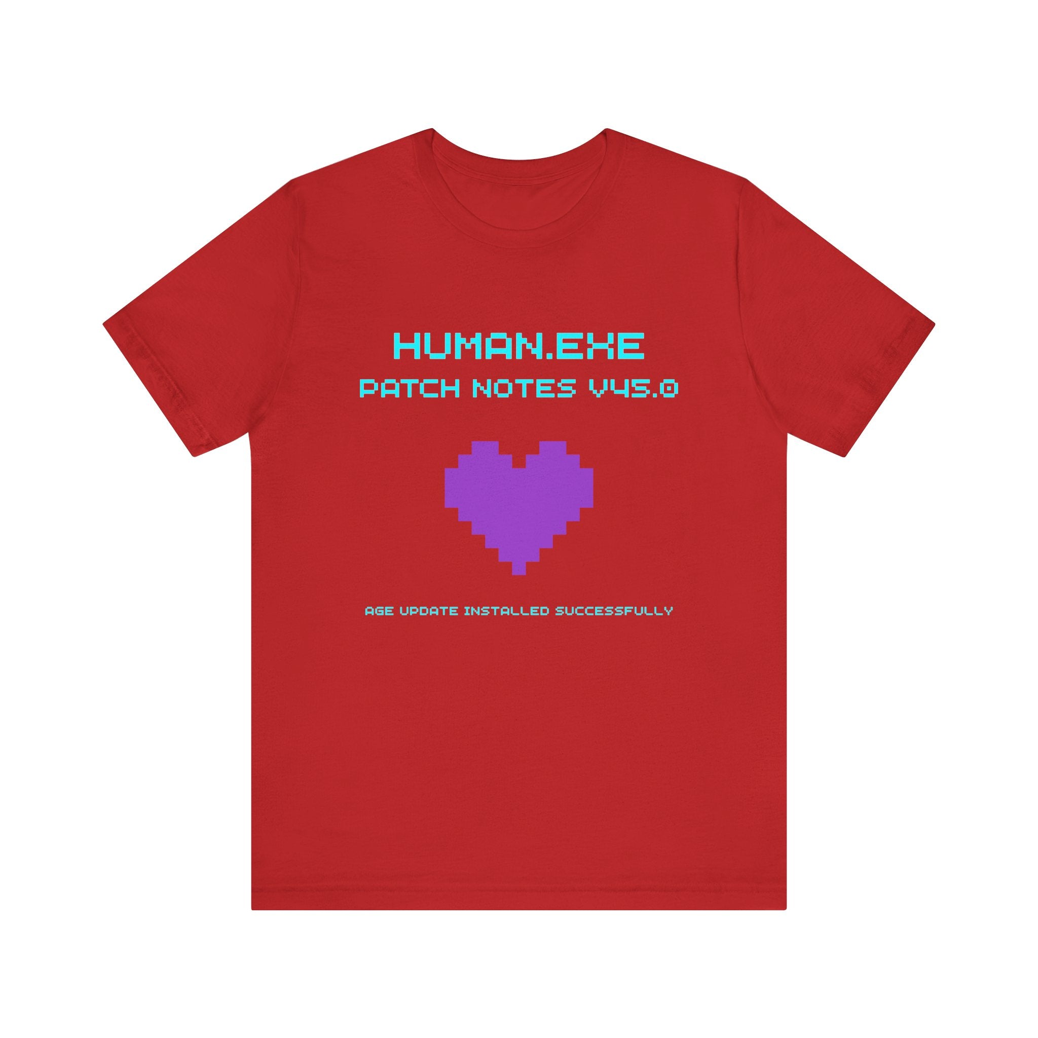 🎮 HUMAN.EXE Patch Notes v45.0 Shirt • Funny 45th Birthday Gamer T-Shirt • Retro Changelog Tee for 80s 90s Gamers • Level 45 Upgrade Gift