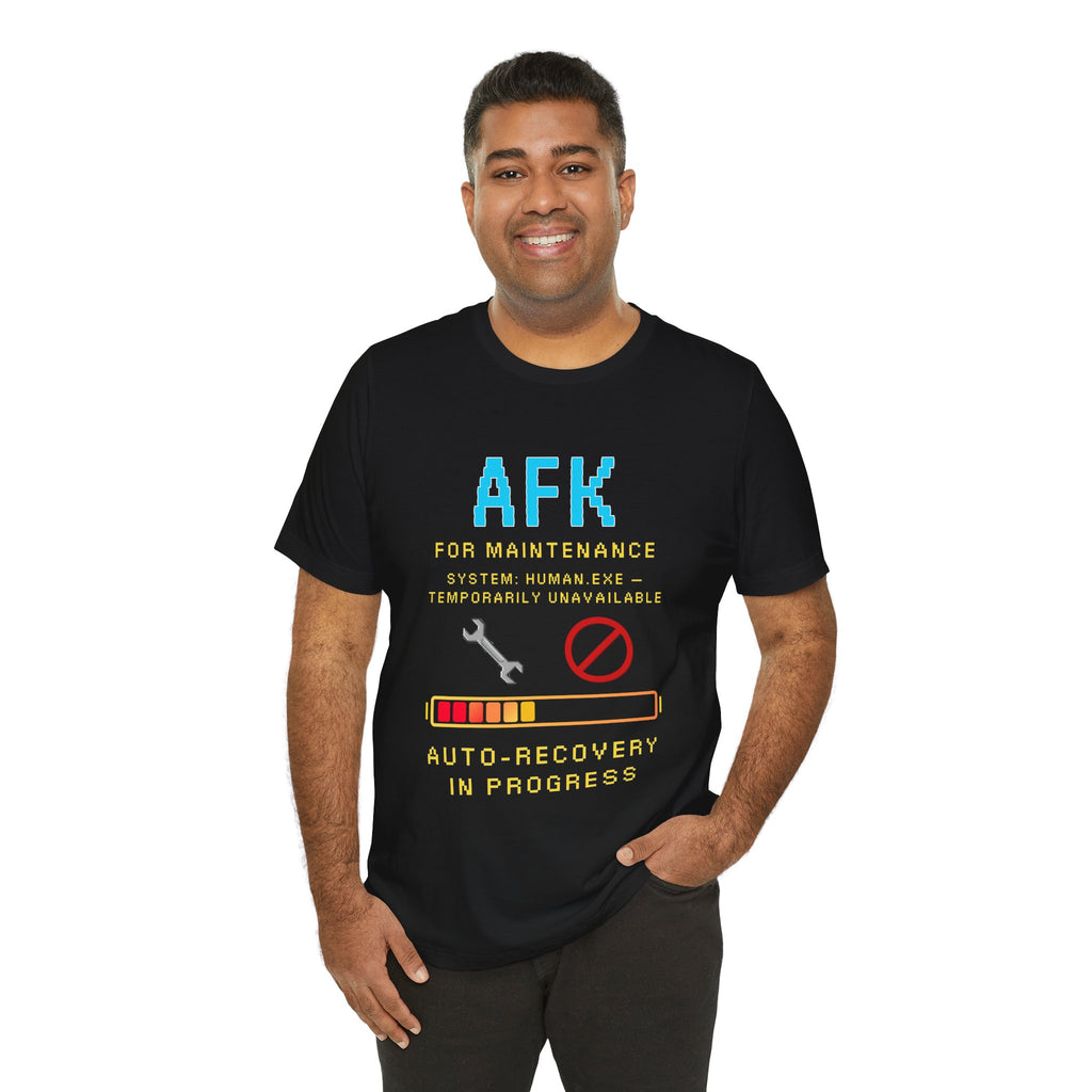 🛠️ AFK FOR MAINTENANCE Shirt • Self-Care Mode Gamer T-Shirt • Retro Pixel AFK Tee for Introverts • 80s 90s Video Game Gift