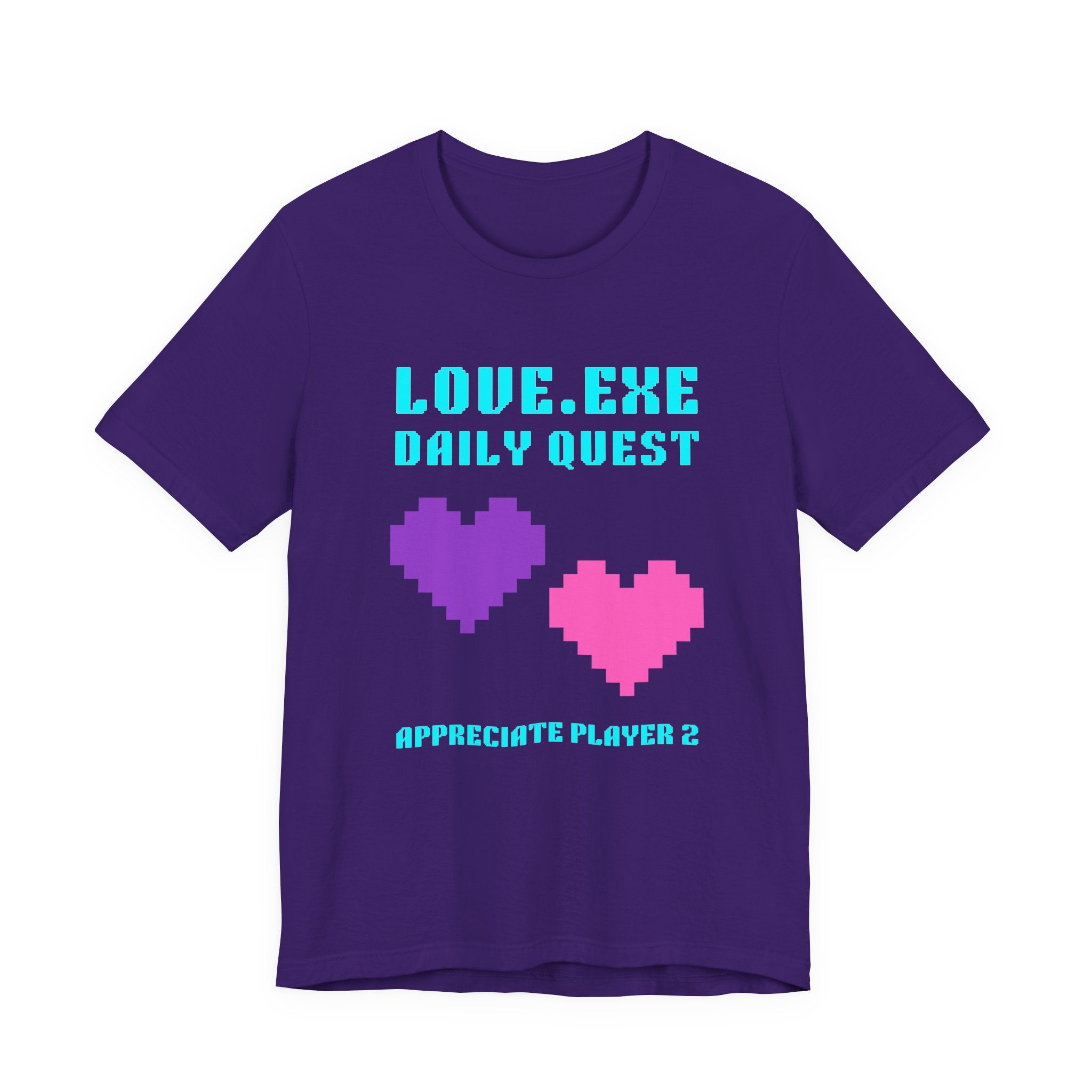 Love Exe Daily Quest Appreciate Player 2 Shirt | Funny Gamer Couple Gift | Anniversary Gift for Him Her | Gaming Relationship Tee | Romance