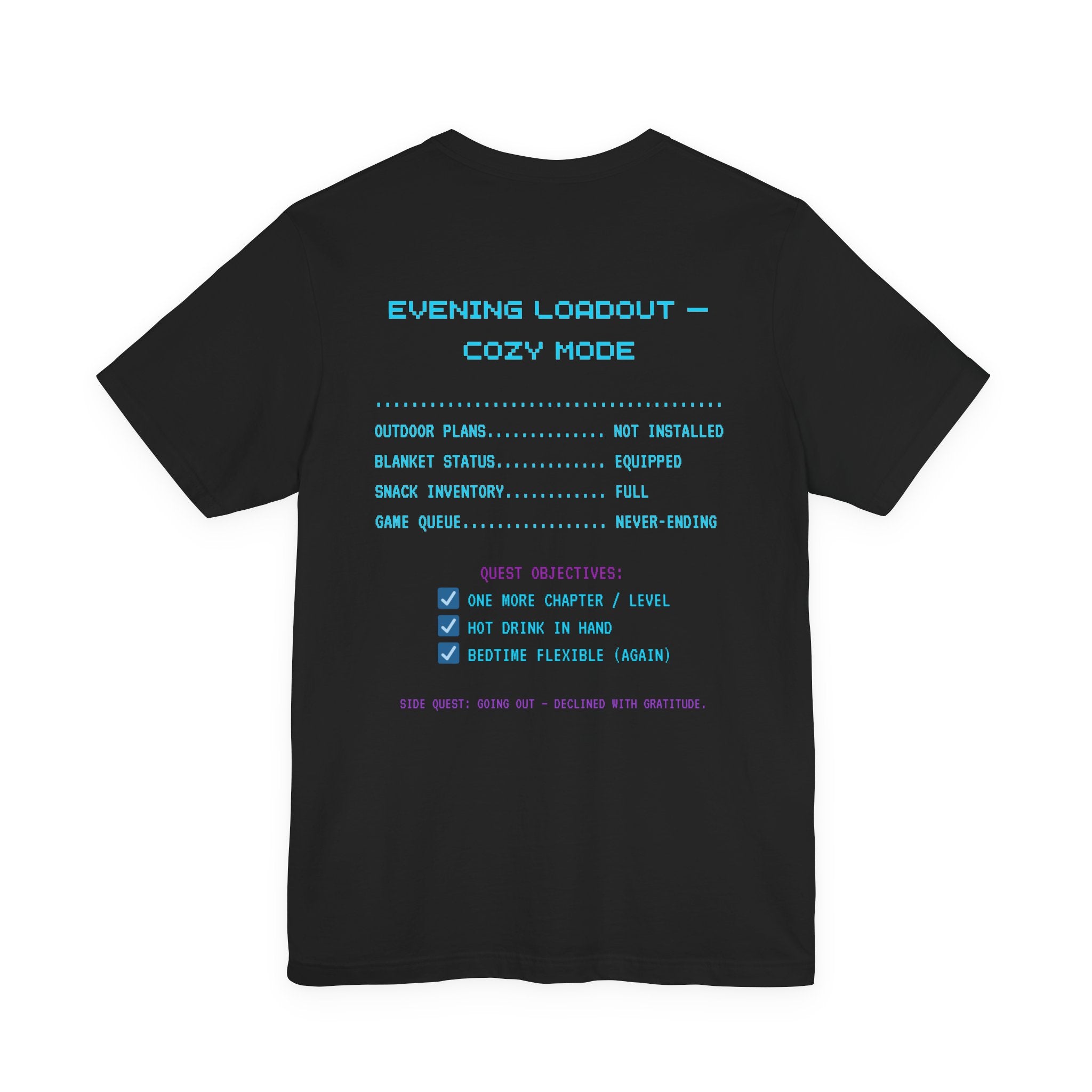 Cozy Gamer Shirt – Staying In Is the Plan Retro Controller Tee (Front & Back Print)