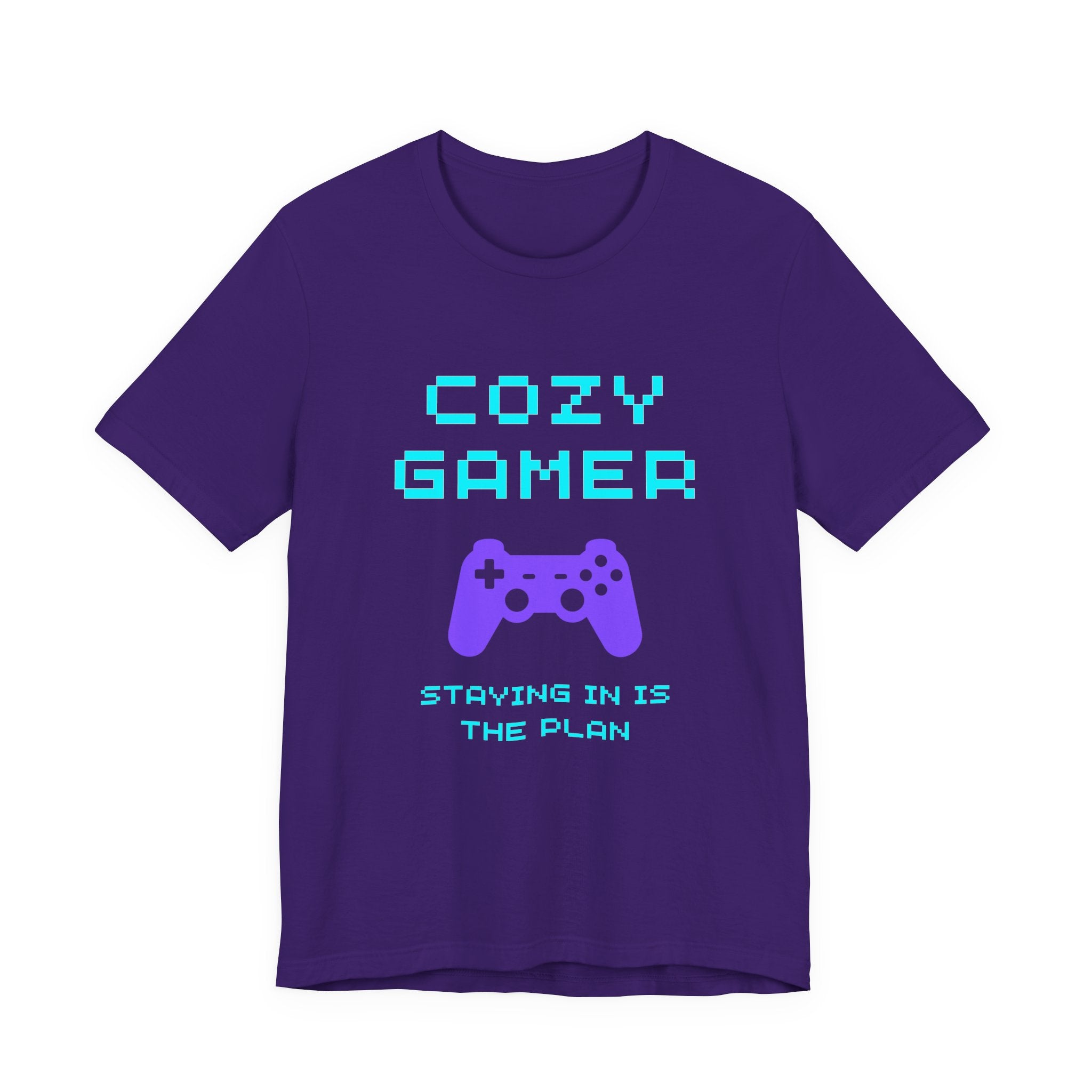 Cozy Gamer Shirt – Staying In Is the Plan Retro Controller Tee (Front & Back Print)