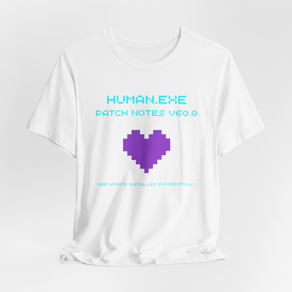 🎮 HUMAN.EXE Patch Notes v60.0 Shirt • Funny 60th Birthday Gamer T-Shirt • Retro Changelog Tee for 80s 90s Gamers • Level 60 Upgrade Gift