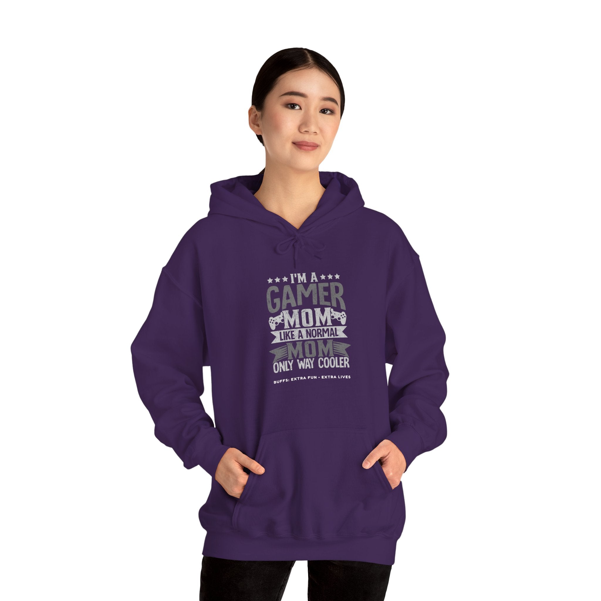 Gamer Mom – Like a Normal Mom, Only Way Cooler Hoodie (Front & Back Print)