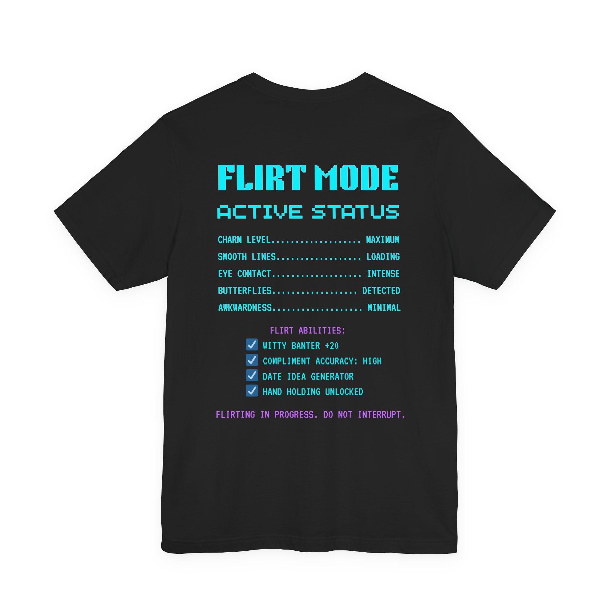 Romance Exe System Status Flirting Shirt | Funny Gamer Valentines Gift | Flirty Gift for Him Her | Dating Shirt | Unique Gift for Gamers