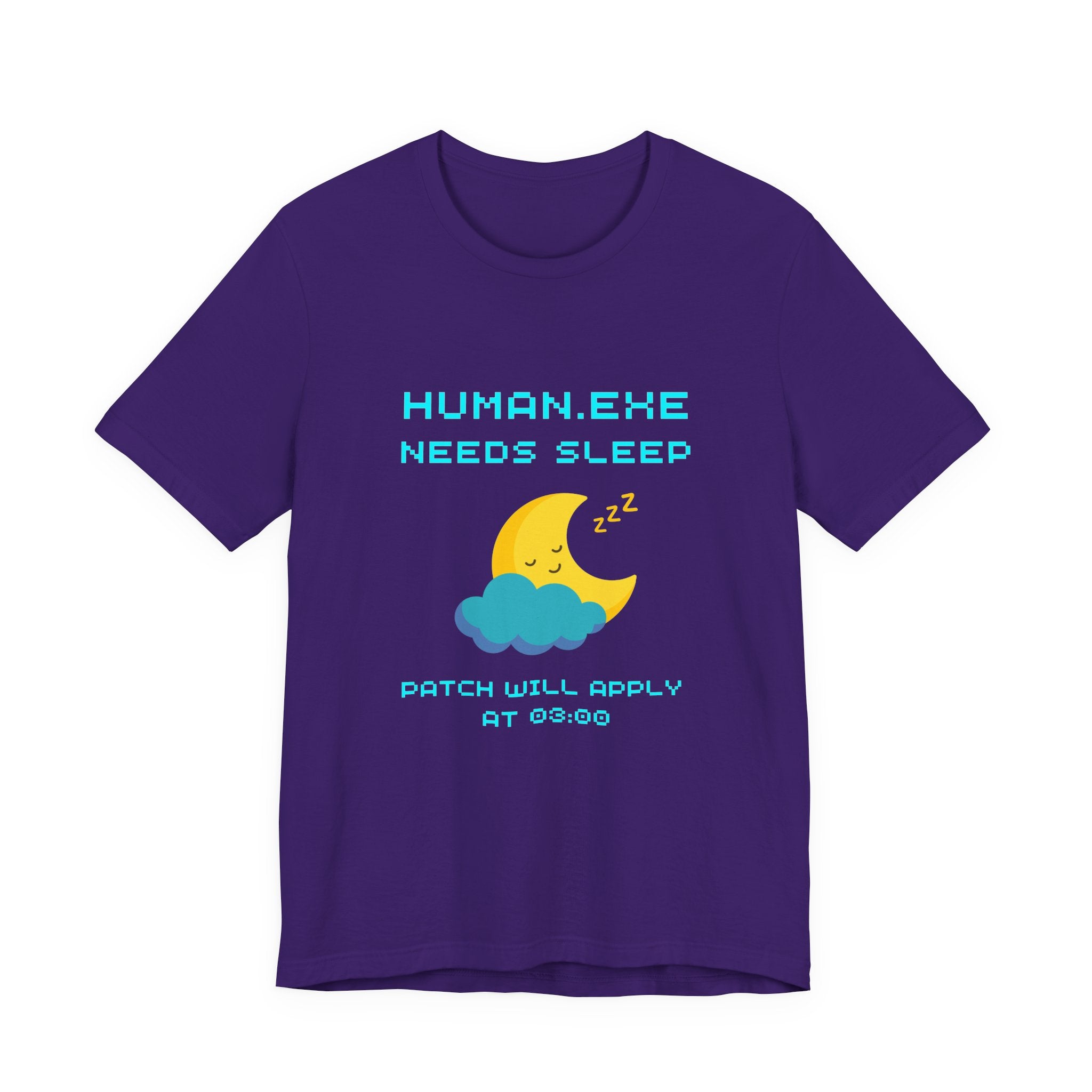 HUMAN.EXE Needs Sleep Shirt – Patch Will Apply at 03:00 Gamer Tee (Front & Back Print)