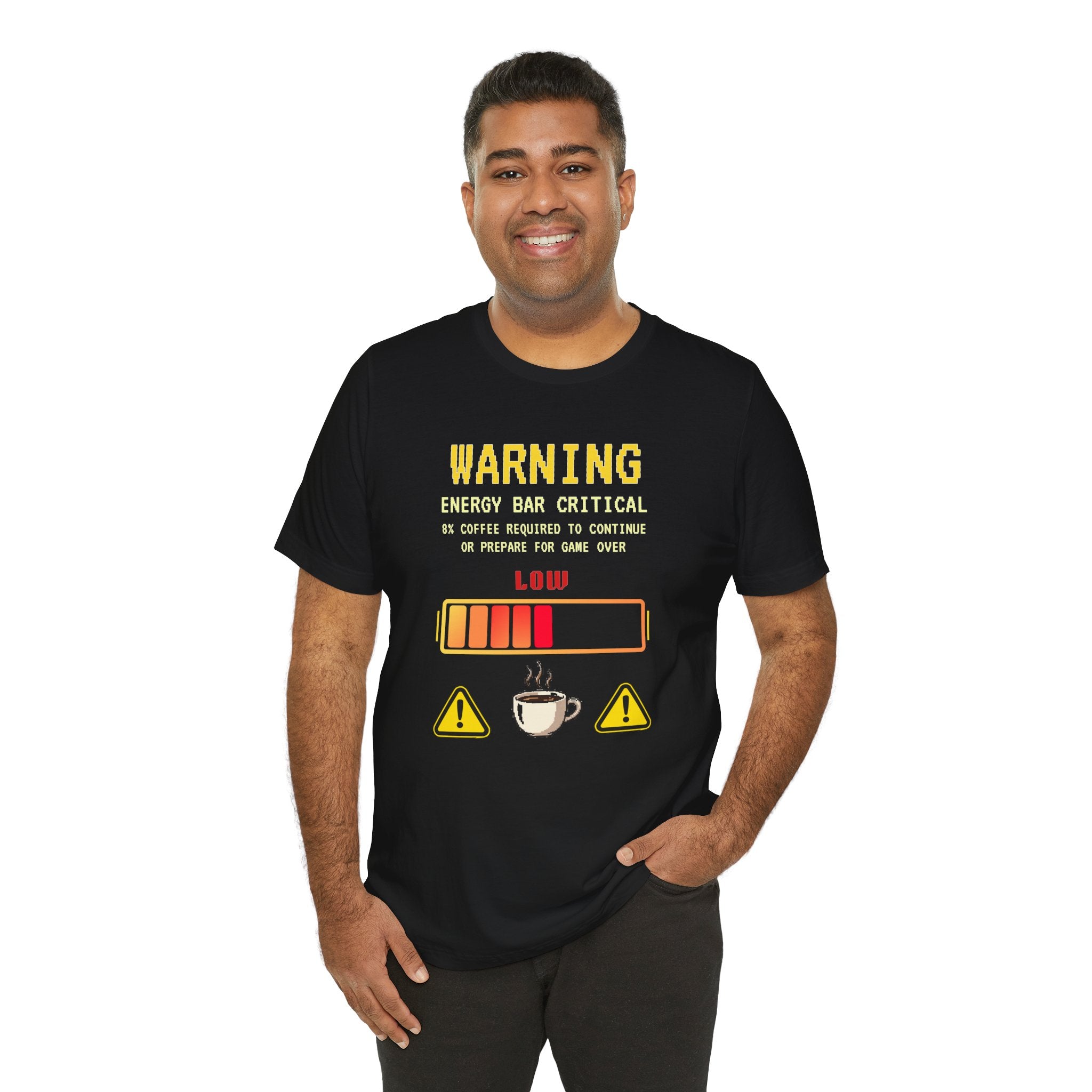 🔥 Low Energy Gamer Shirt • Caffeine Required to Respawn • Funny Coffee Addict Tee • System Critical T-Shirt • Gamer & Coffee Lover Gift