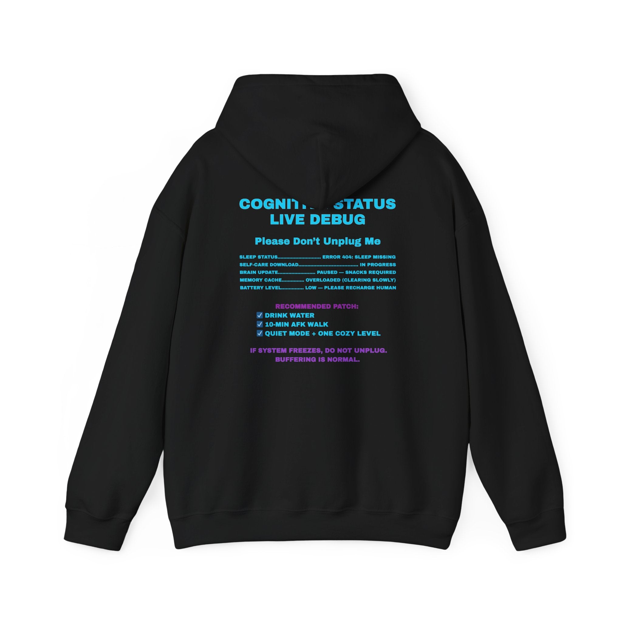 Hold On… My Brain Is Buffering Hoodie – 67% Loaded Gamer Hoodie (Front & Back Print)