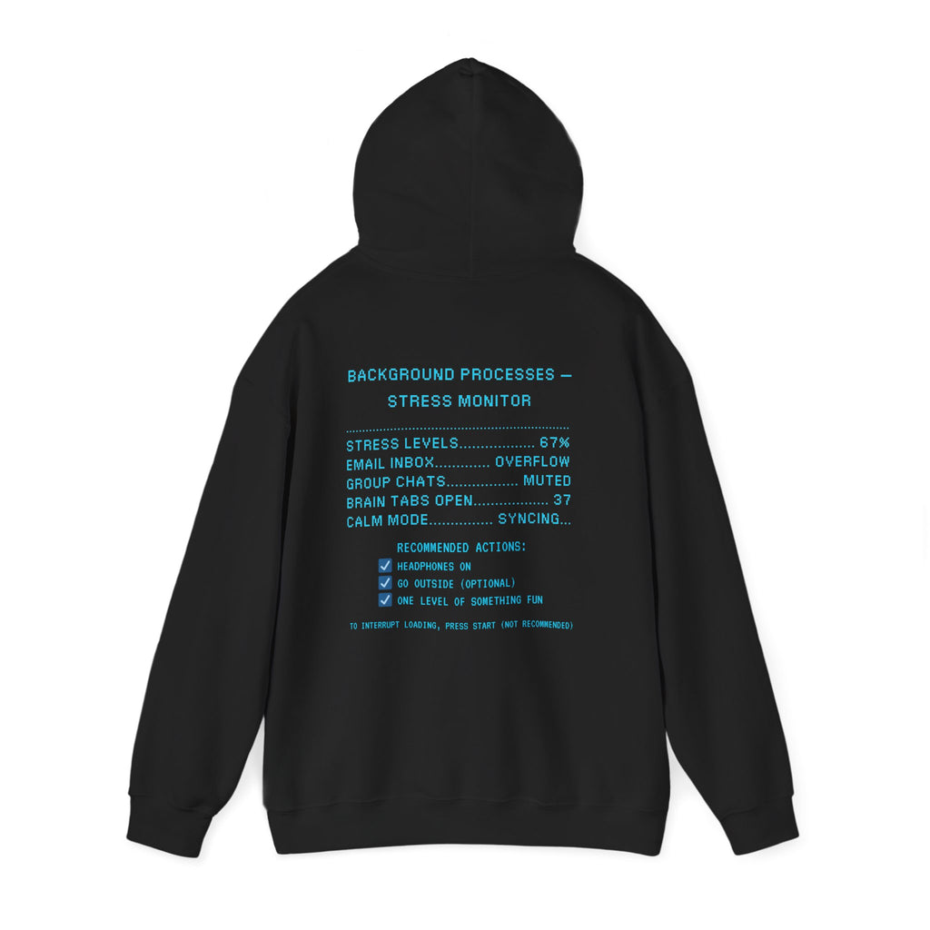 🧠 SYSTEM STILL LOADING Hoodie • Please Don’t Unplug Me Gamer Hoodie • Retro Pixel Stress Monitor Sweatshirt • Cozy 80s 90s Gamer Gift
