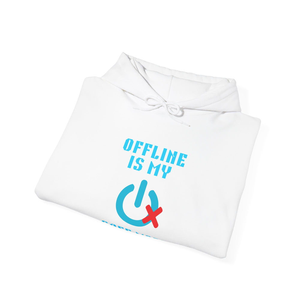 📴 OFFLINE IS MY SAFE MODE Hoodie • Connection Status Offline by Choice Gamer Hoodie • Retro Introvert Sweatshirt • Cozy Solo Quest Gift