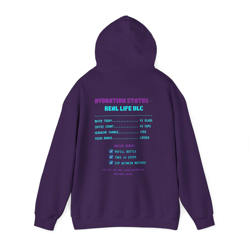 💧 HUMAN.EXE NEEDS WATER Hoodie • Hydration Quest Gamer Hoodie • Cozy Retro Gamer Sweatshirt • Funny 80s 90s Gaming Gift