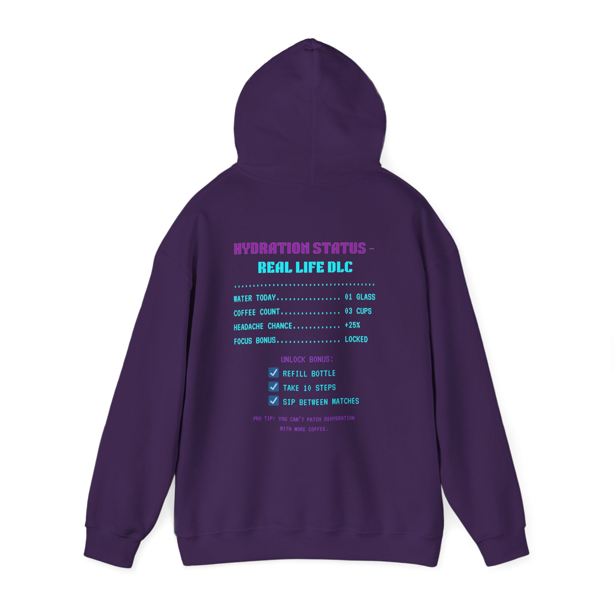 💧 HUMAN.EXE NEEDS WATER Hoodie • Hydration Quest Gamer Hoodie • Cozy Retro Gamer Sweatshirt • Funny 80s 90s Gaming Gift