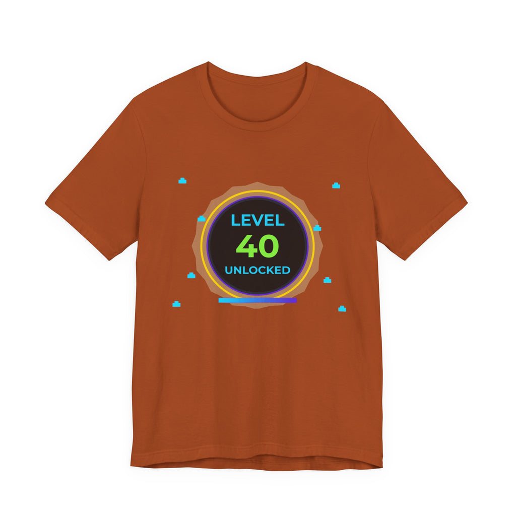 🔥 Level 40 Legend Shirt • Front + Back Design • 40th Birthday Gamer Gift • Retro Gaming Tee • Achievement Badge • Milestone Birthday