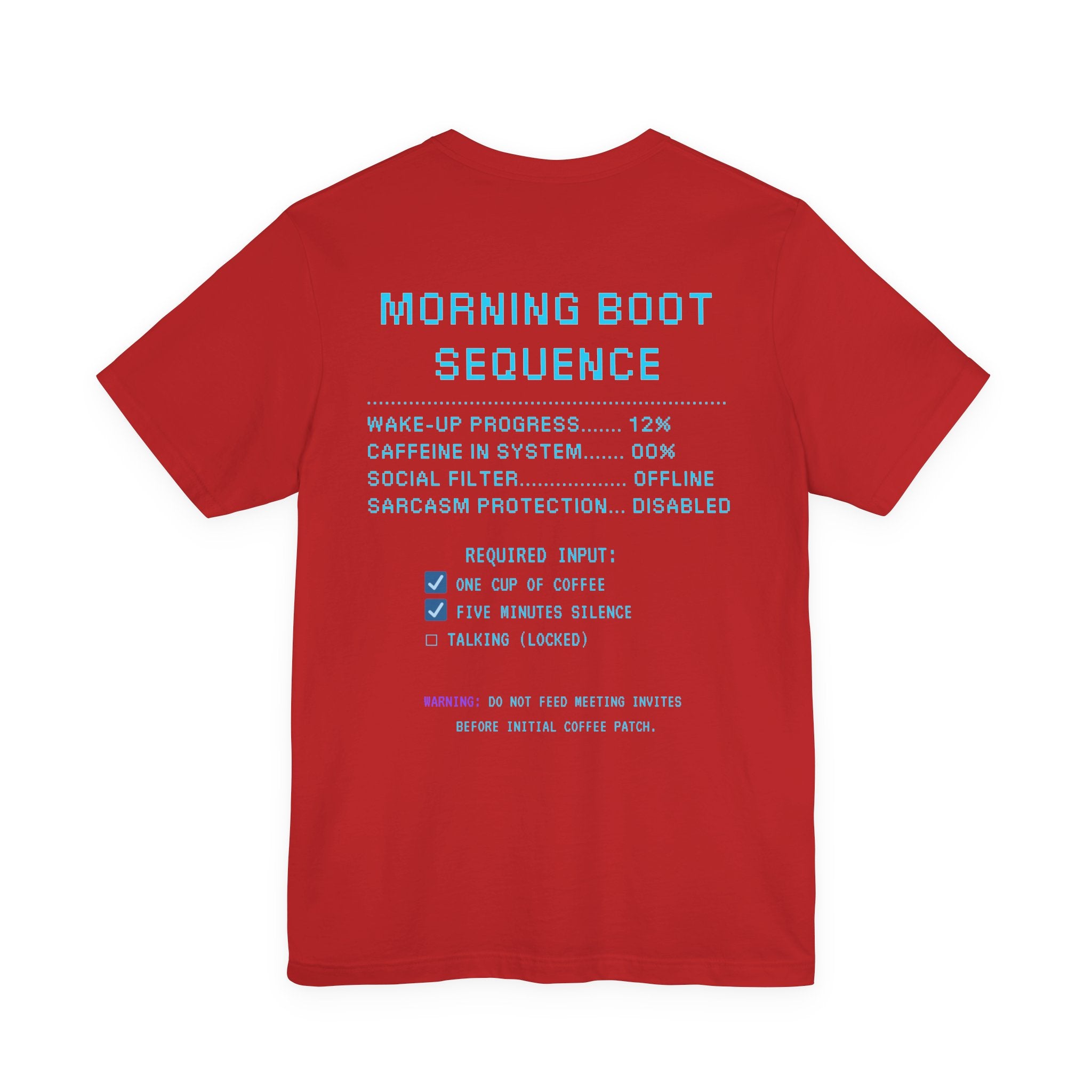 ☕ HUMAN.EXE NEEDS COFFEE Shirt • Insert Coffee to Respawn Gamer Tee • Morning Boot Sequence Pixel T-Shirt • Funny 80s 90s Gamer Gift