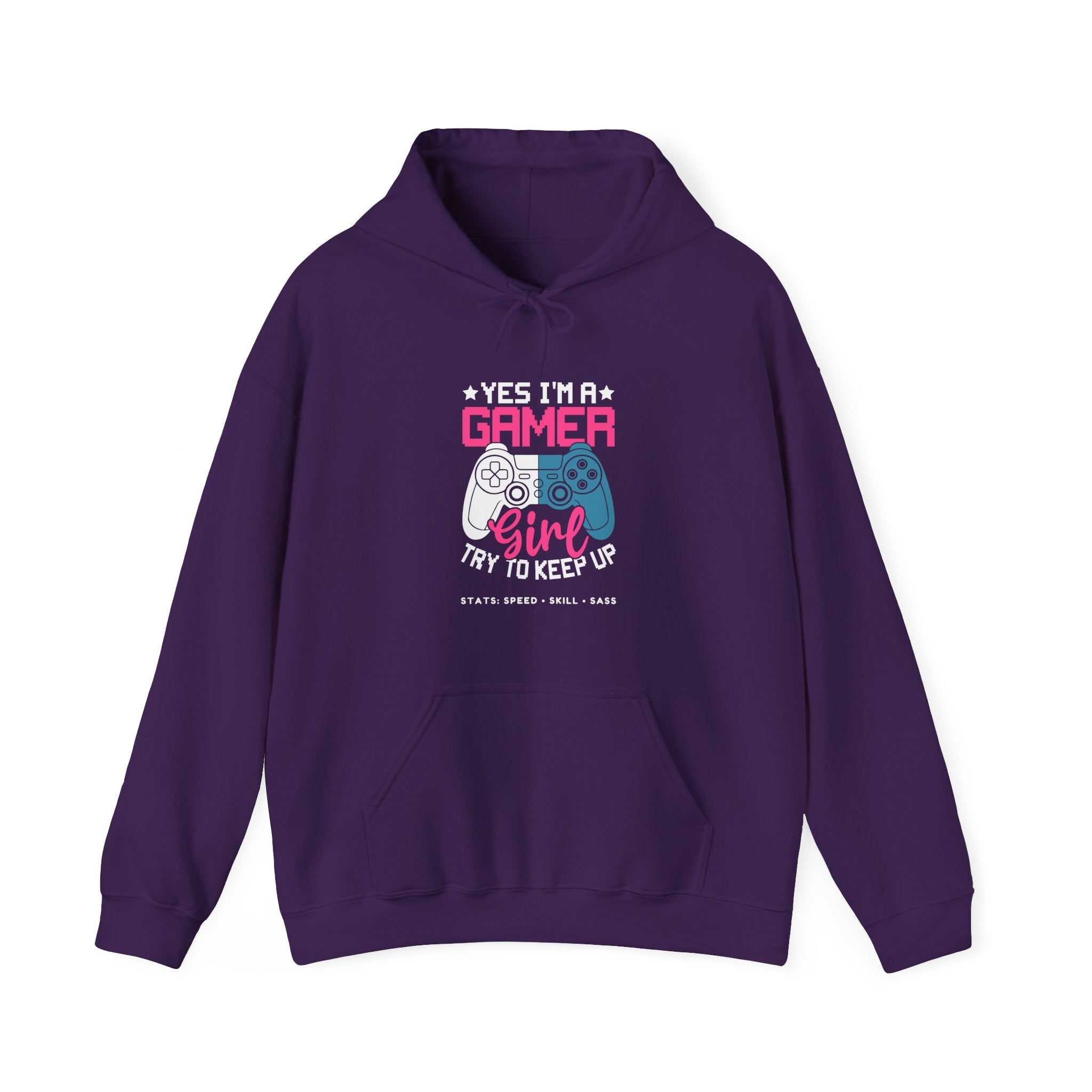 Gamer Girl – Yes I’m a Gamer Girl, Try to Keep Up Hoodie (Front & Back Print)