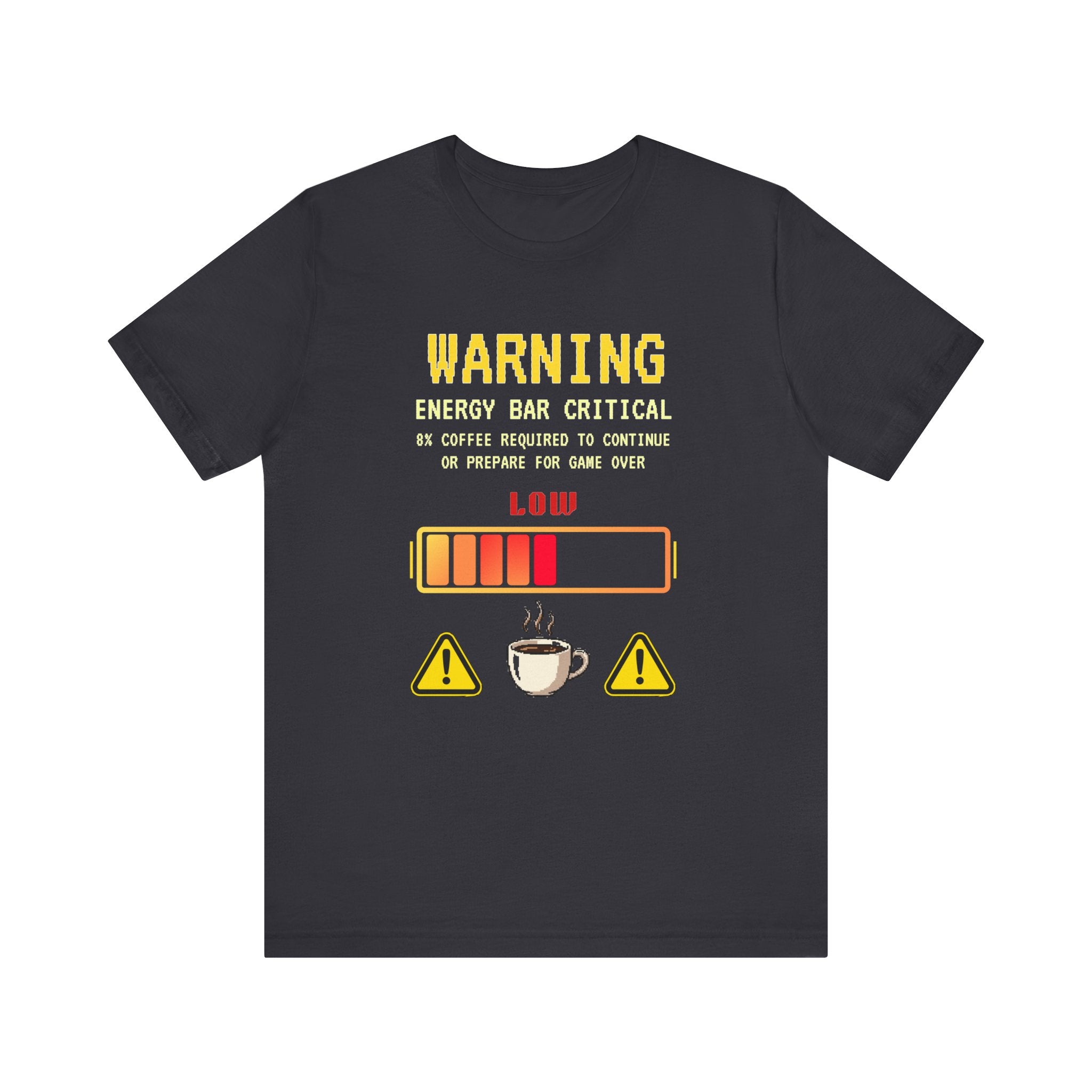 🔥 Low Energy Gamer Shirt • Caffeine Required to Respawn • Funny Coffee Addict Tee • System Critical T-Shirt • Gamer & Coffee Lover Gift
