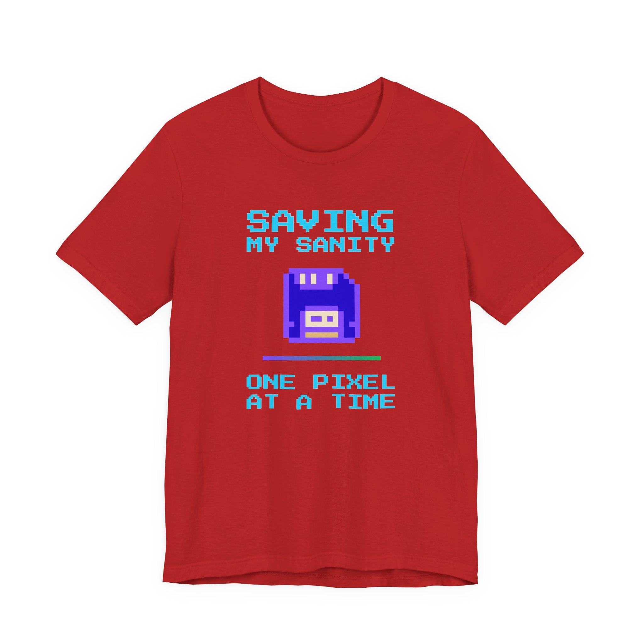 🔥 Saving My Sanity Shirt | Front + Back Design | Gamer Mental Health Tee | Retro Floppy Disk Gaming Humor