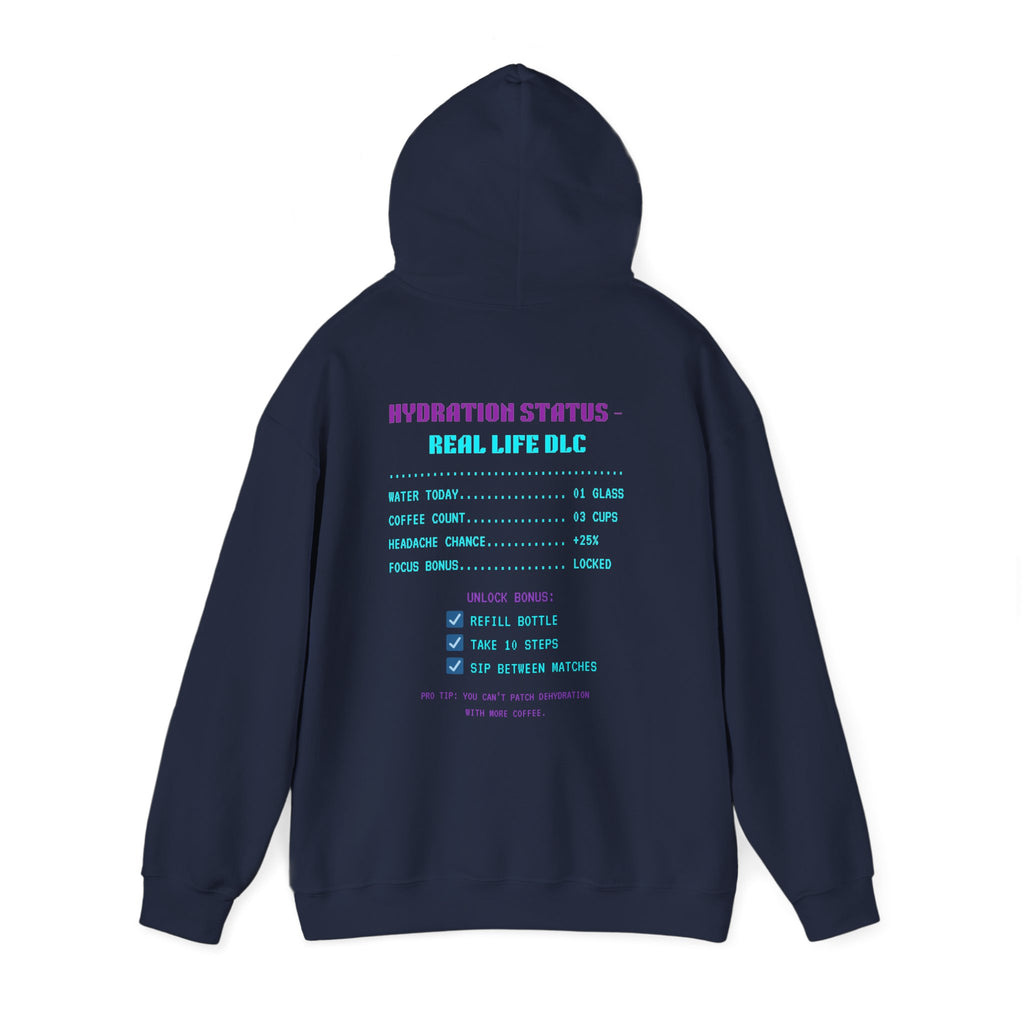 💧 HUMAN.EXE NEEDS WATER Hoodie • Hydration Quest Gamer Hoodie • Cozy Retro Gamer Sweatshirt • Funny 80s 90s Gaming Gift
