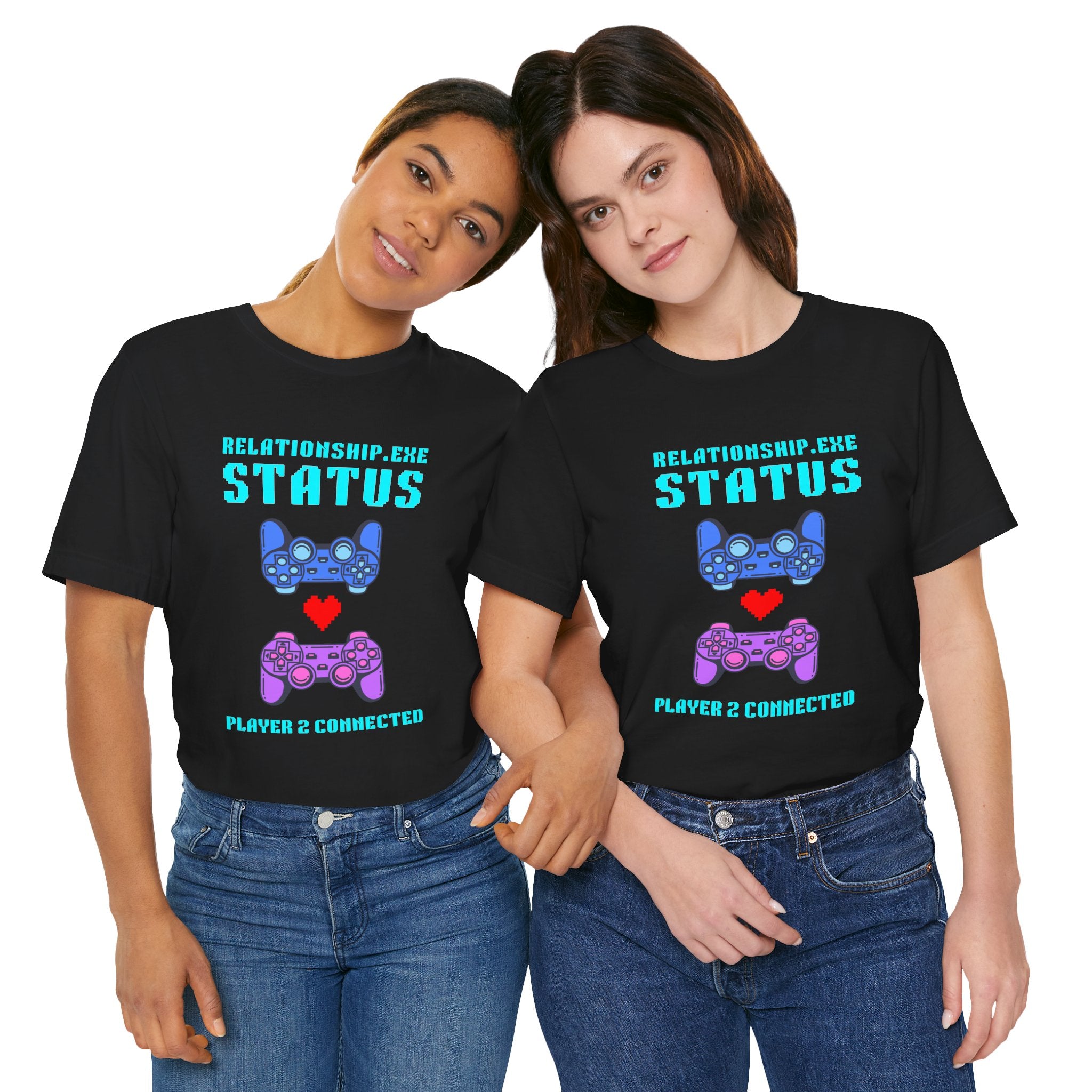Relationship Exe Player 2 Connected Shirt | Funny Gamer Couple Gift | Valentines Day Gift for Him Her | Gaming Couple Tee | Anniversary