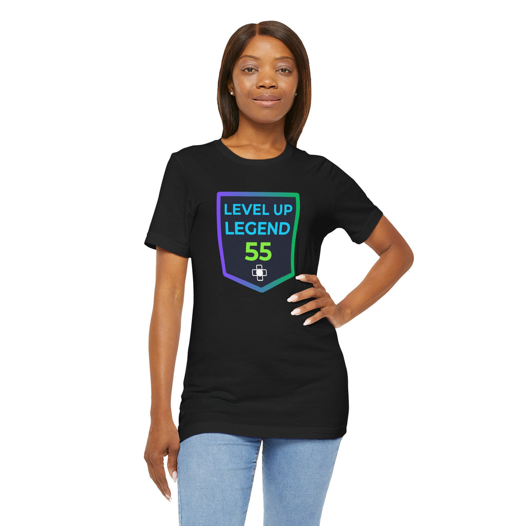 🔥 Level 55 Legend Shirt • Front + Back Design • 55th Birthday Gamer Gift • Retro Gaming Tee • Achievement Badge Design • Milestone Birthday