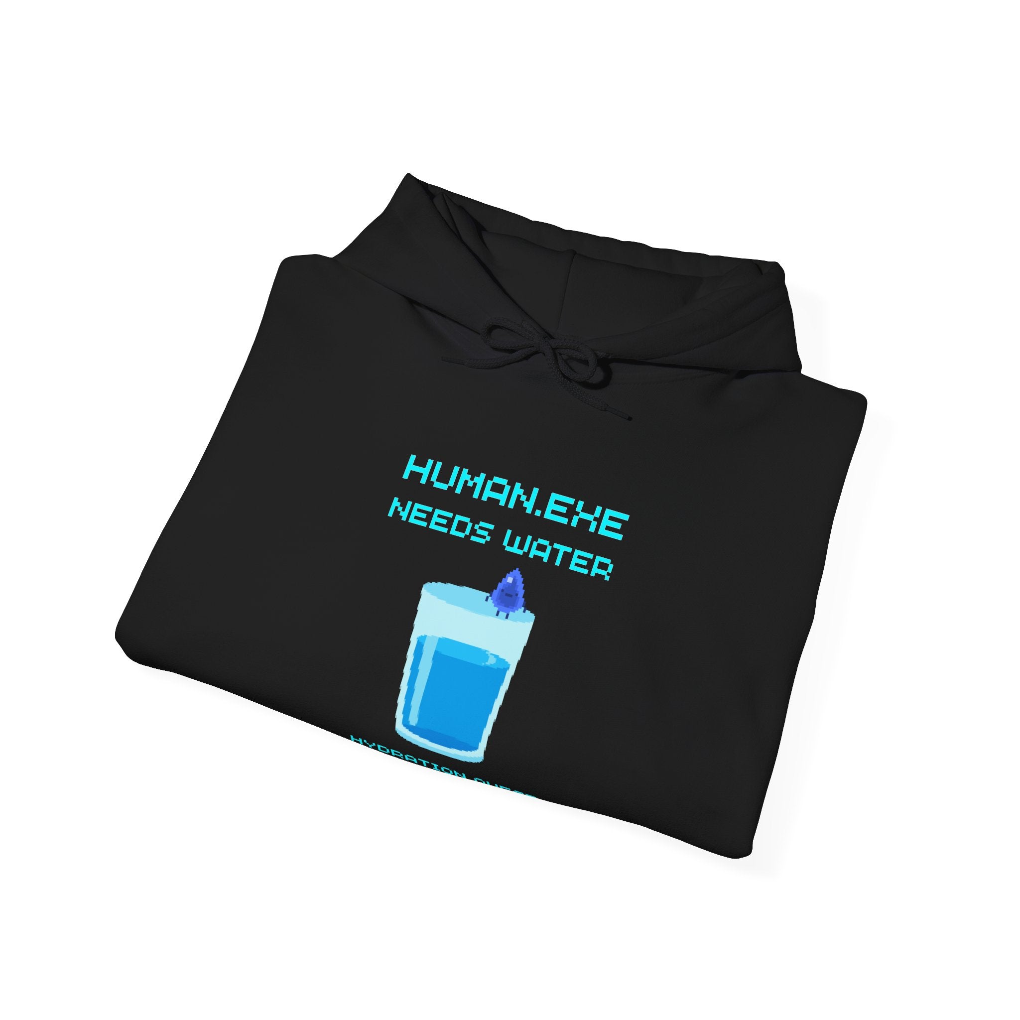 💧 HUMAN.EXE NEEDS WATER Hoodie • Hydration Quest Gamer Hoodie • Cozy Retro Gamer Sweatshirt • Funny 80s 90s Gaming Gift