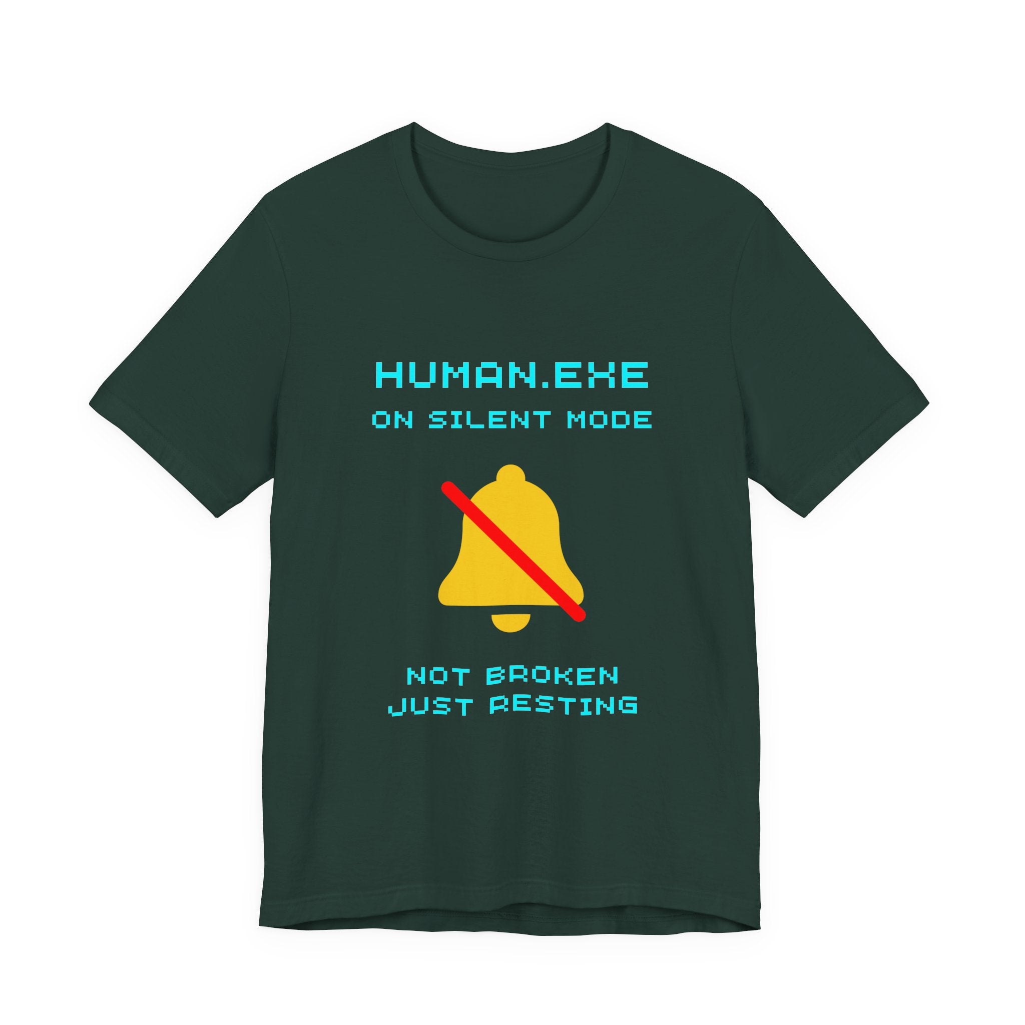 HUMAN.EXE On Silent Mode Shirt – Not Broken, Just Resting (Front & Back Print)