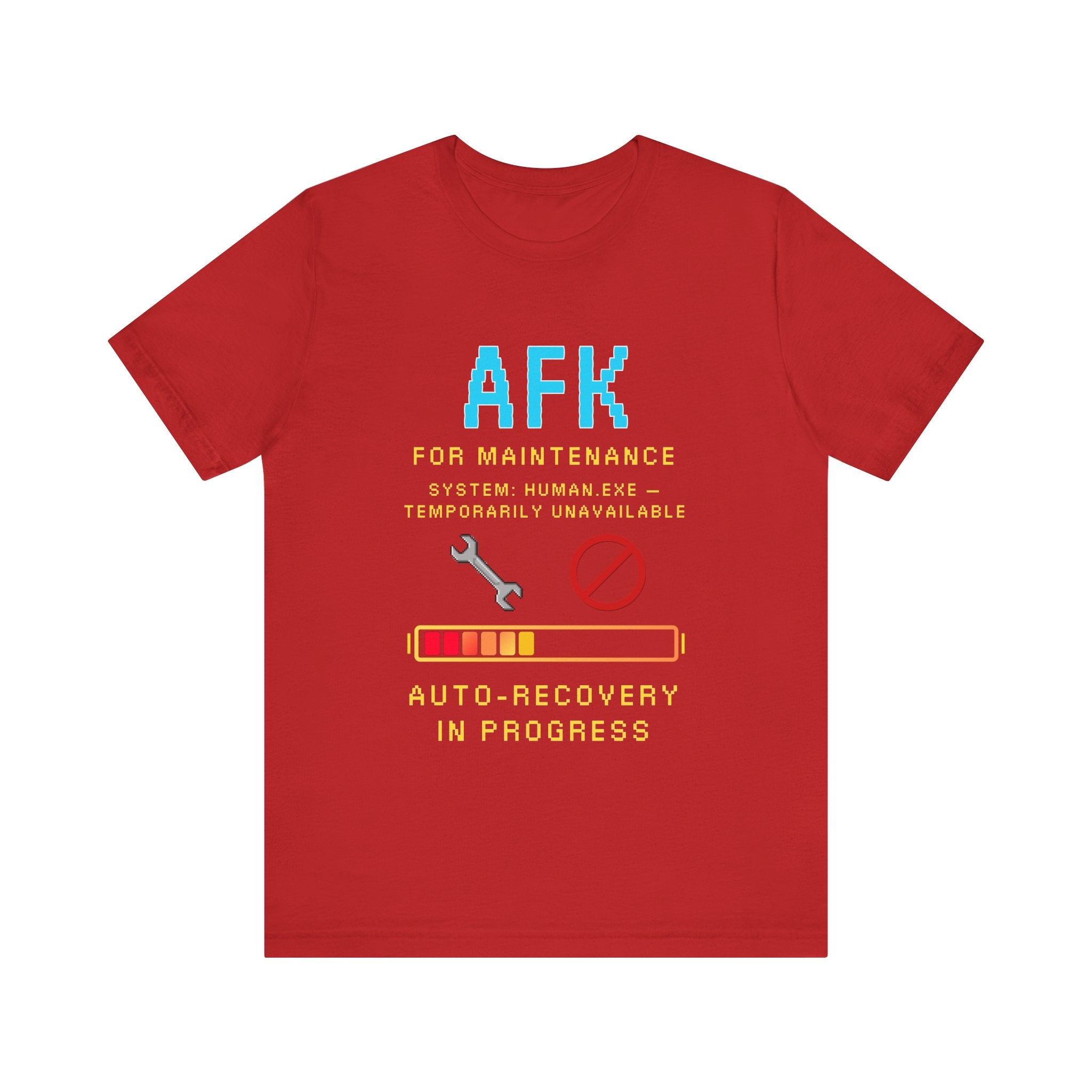 🛠️ AFK FOR MAINTENANCE Shirt • Self-Care Mode Gamer T-Shirt • Retro Pixel AFK Tee for Introverts • 80s 90s Video Game Gift
