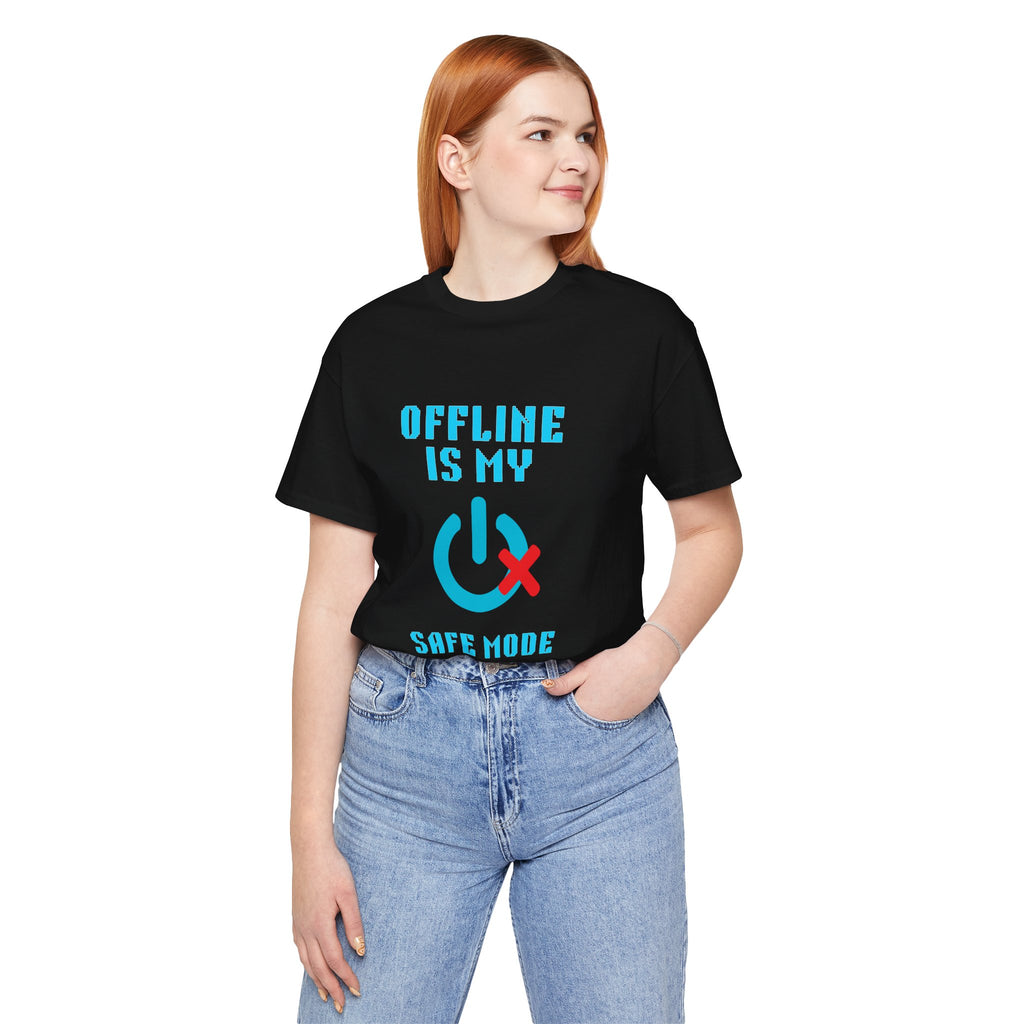 📴 OFFLINE IS MY SAFE MODE Shirt • Connection Status Offline by Choice Tee • Retro Introvert Gamer T-Shirt • Cozy Solo Quest 80s 90s Gift