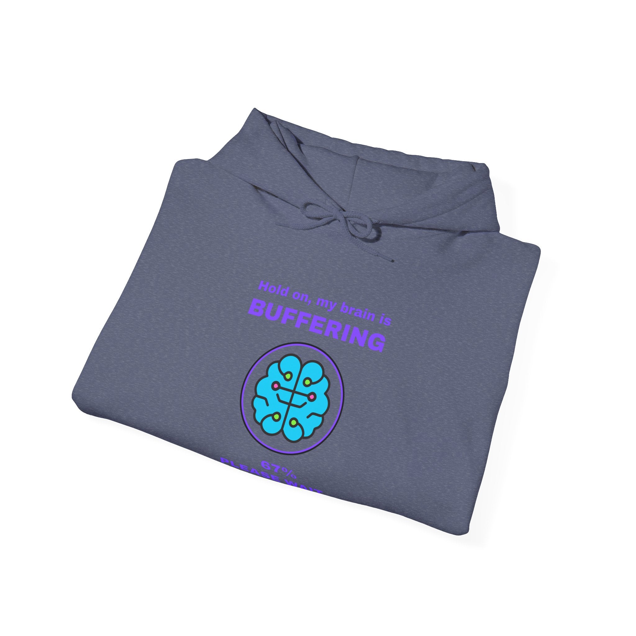 🔥 Brain Buffering Hoodie • 67% Loading Pullover • Funny Gamer Error Hoodie • Front + Back Loading Screen Design • Mental Health Gamer Gift