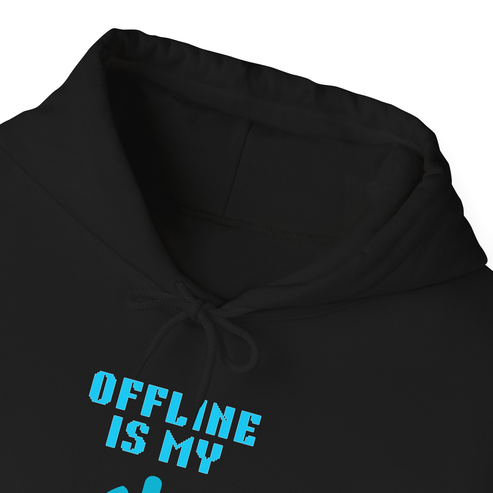 Offline Is My Safe Mode Hoodie – Retro Introvert Gamer Sweatshirt (Front & Back Print)