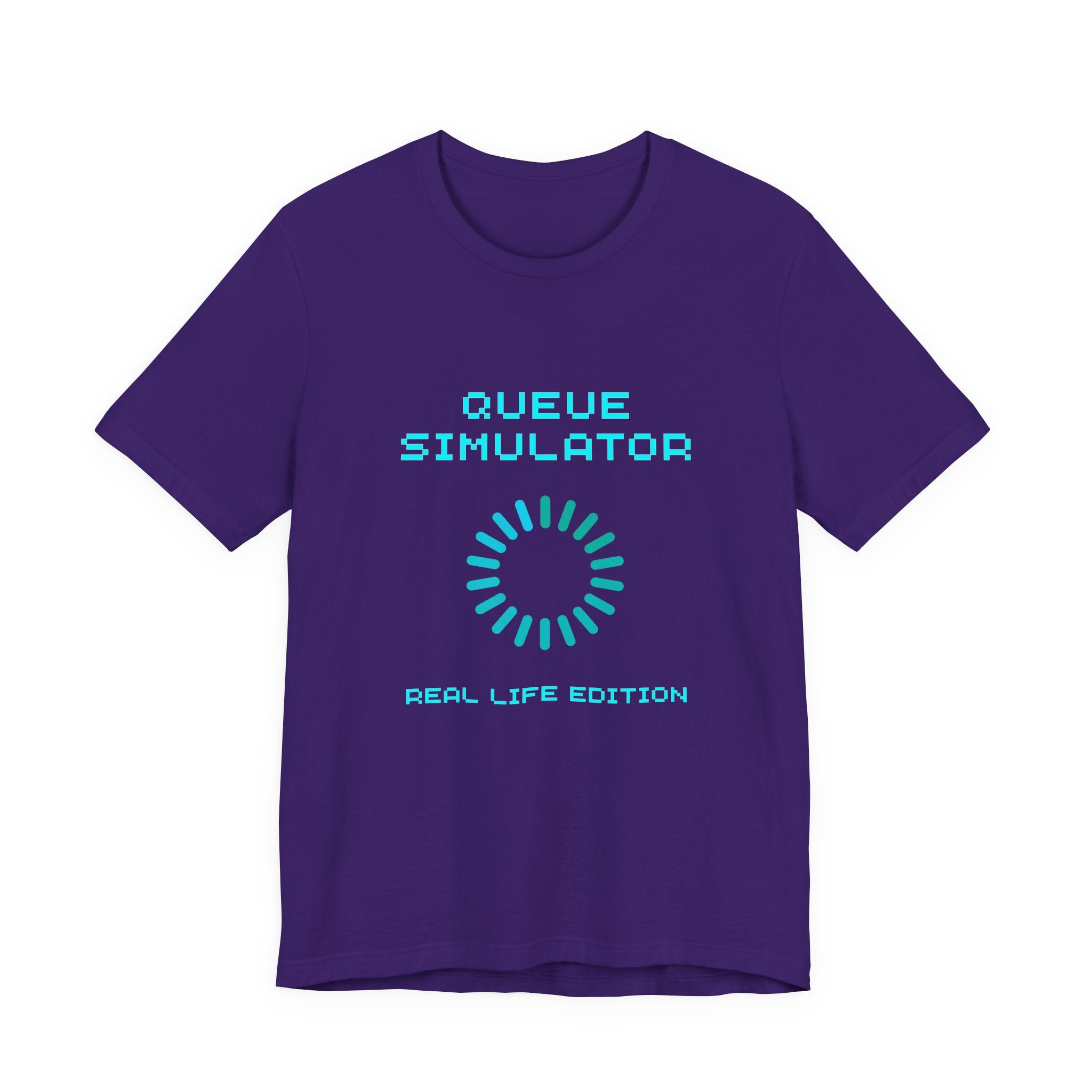 Queue Simulator – Real Life Edition Shirt (Front & Back Print) Waiting Time Estimated Gamer Tee