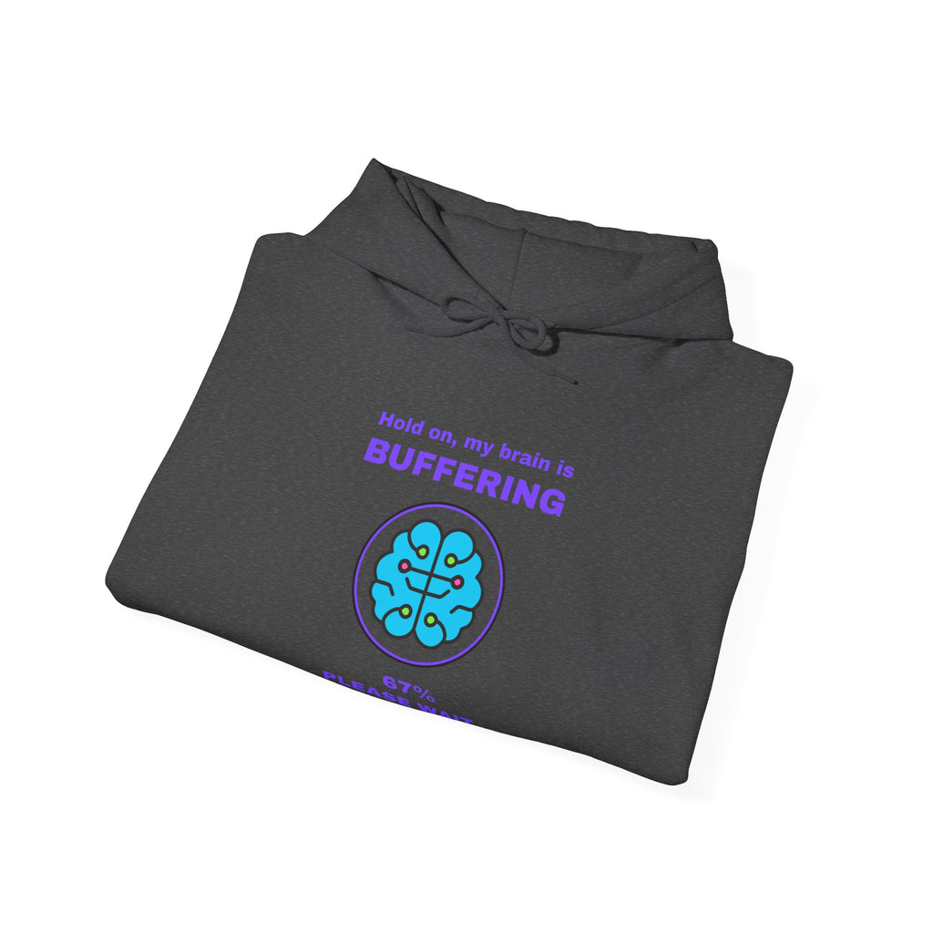 🔥 Brain Buffering Hoodie • 67% Loading Pullover • Funny Gamer Error Hoodie • Front + Back Loading Screen Design • Mental Health Gamer Gift