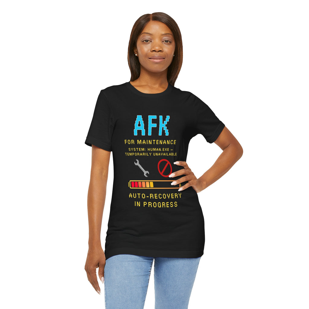🛠️ AFK FOR MAINTENANCE Shirt • Self-Care Mode Gamer T-Shirt • Retro Pixel AFK Tee for Introverts • 80s 90s Video Game Gift
