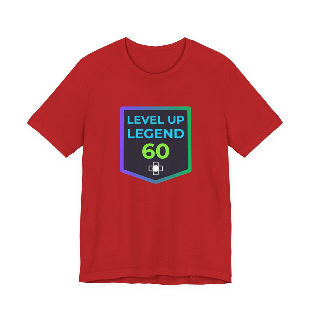 🔥 Level 60 Legend Shirt • Retro Gamer 60th Birthday Gift • Front + Back Design • Achievement Badge Tee • Milestone Gaming Shirt