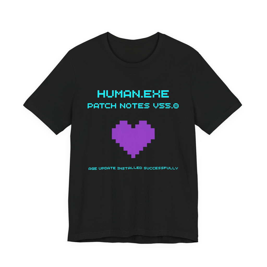 🎮 HUMAN.EXE Patch Notes v55.0 Shirt • Funny 55th Birthday Gamer T-Shirt • Retro Changelog Tee for 80s 90s Gamers • Level 55 Upgrade Gift