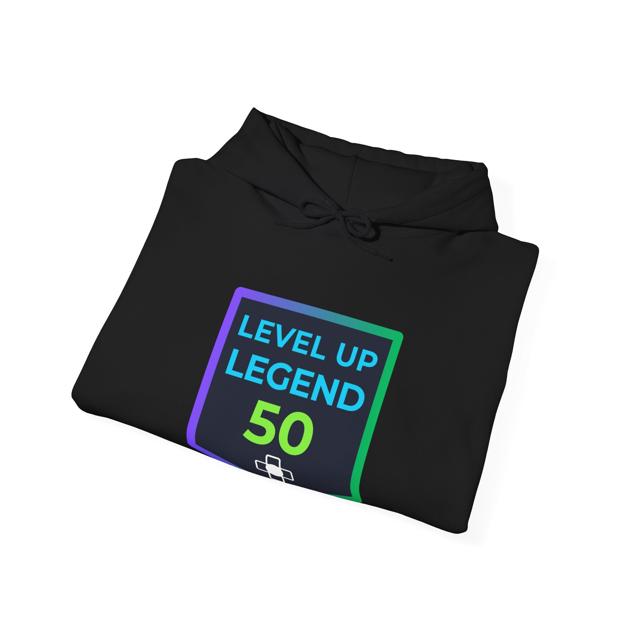 🔥 Level 50 Legend Hoodie • Retro Gamer 50th Birthday Gift • Front + Back Design • Arcade Achievement Hoodie