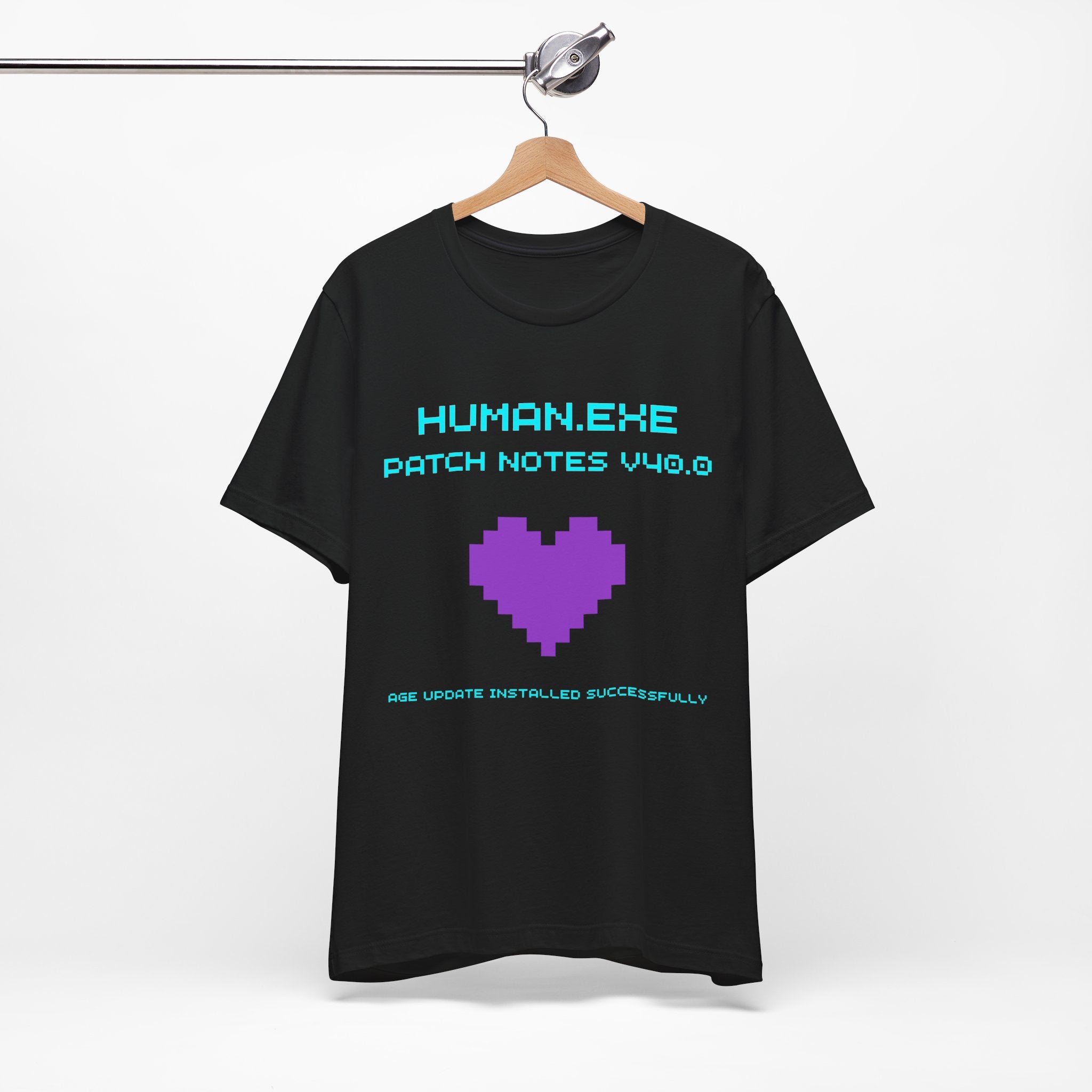 🎮 HUMAN.EXE Patch Notes v40.0 Shirt • Funny 40th Birthday Gamer T-Shirt • Retro Changelog Tee for 80s 90s Gamers • Level 40 Upgrade Gift