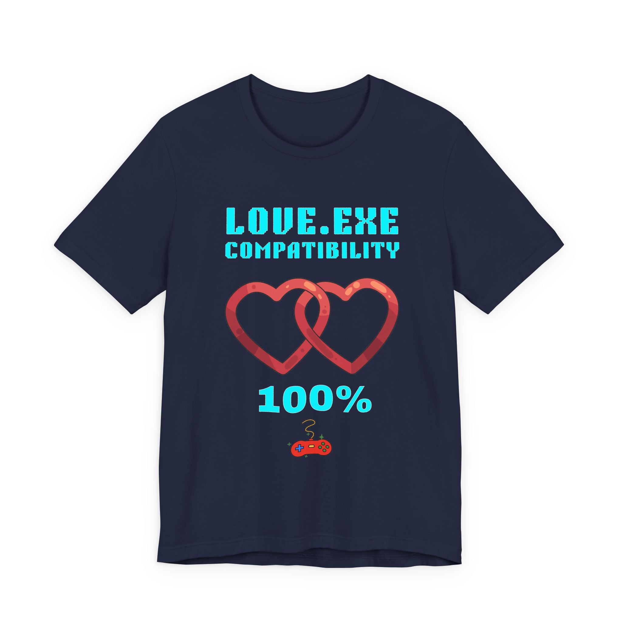 Love Exe Compatibility 100% Shirt | Funny Gamer Couple Gift | Relationship Shirt | Anniversary Gift for Him Her | Matching Couple Tee
