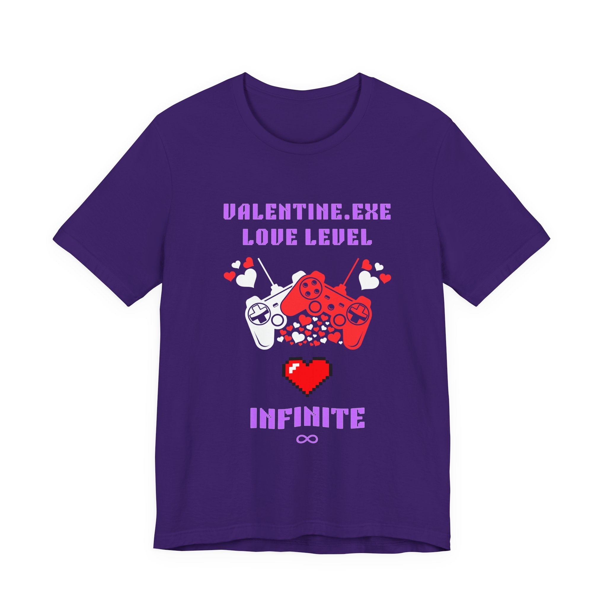 Valentine Exe Love Level Infinite Shirt | Funny Gamer Valentines Day Gift | Unique Gift for Him Her | Retro Gaming Tee | Romance Gift