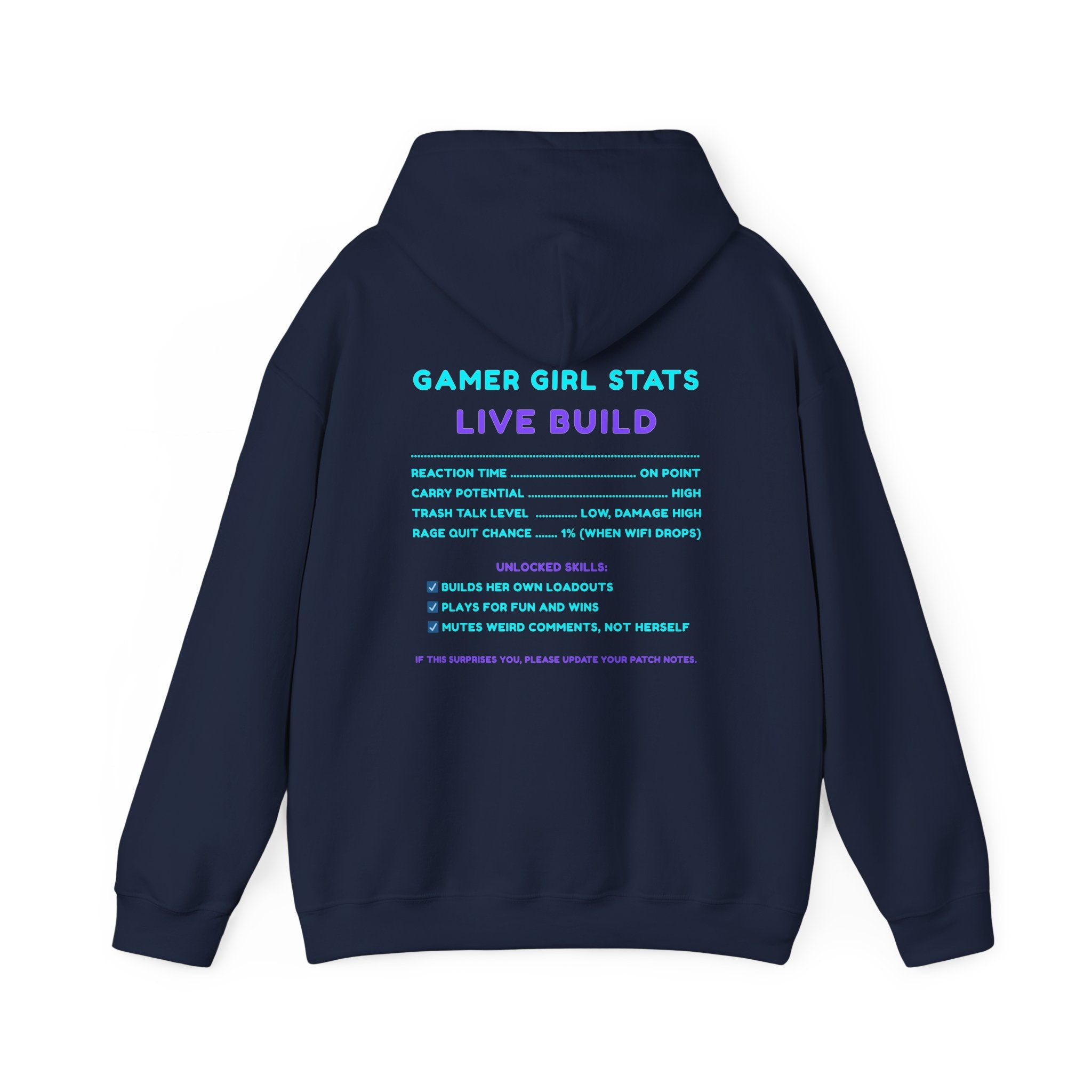 Gamer Girl – Yes I’m a Gamer Girl, Try to Keep Up Hoodie (Front & Back Print)