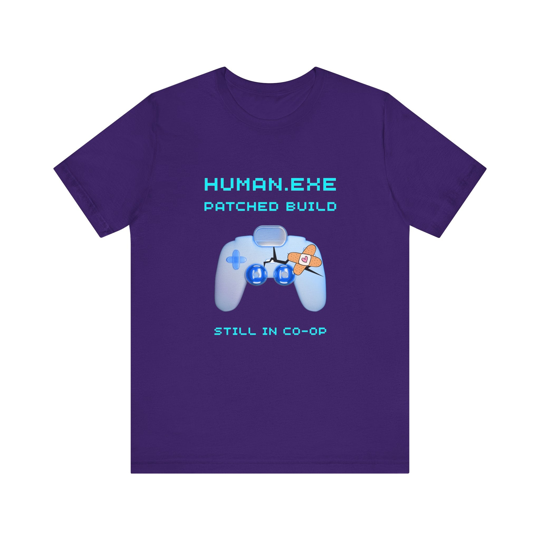 HUMAN.EXE Patched Build Shirt – Still in Co-Op 40+ Gamer Tee (Front & Back Print)